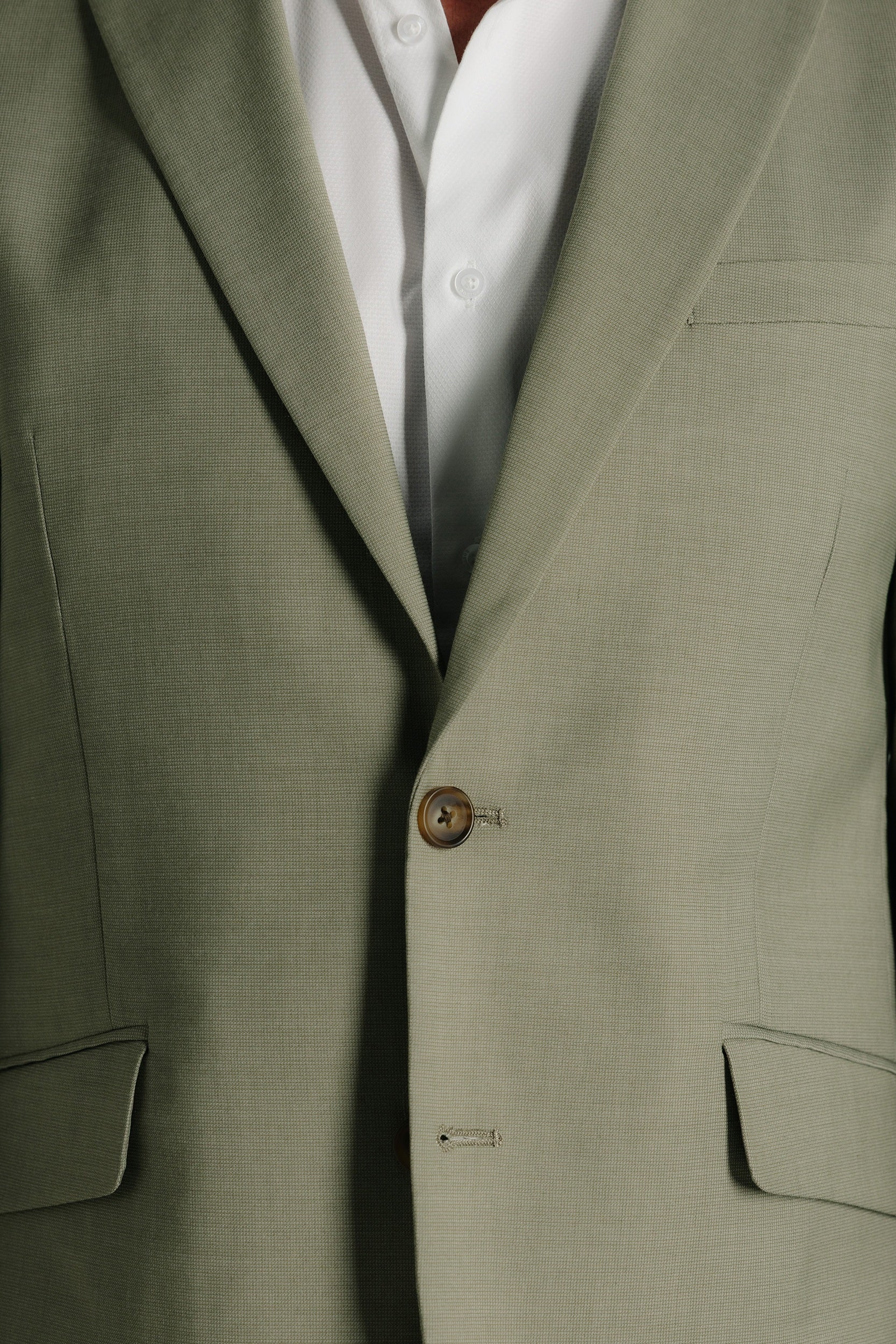 Americana de traje slim fit falso liso - Image 3