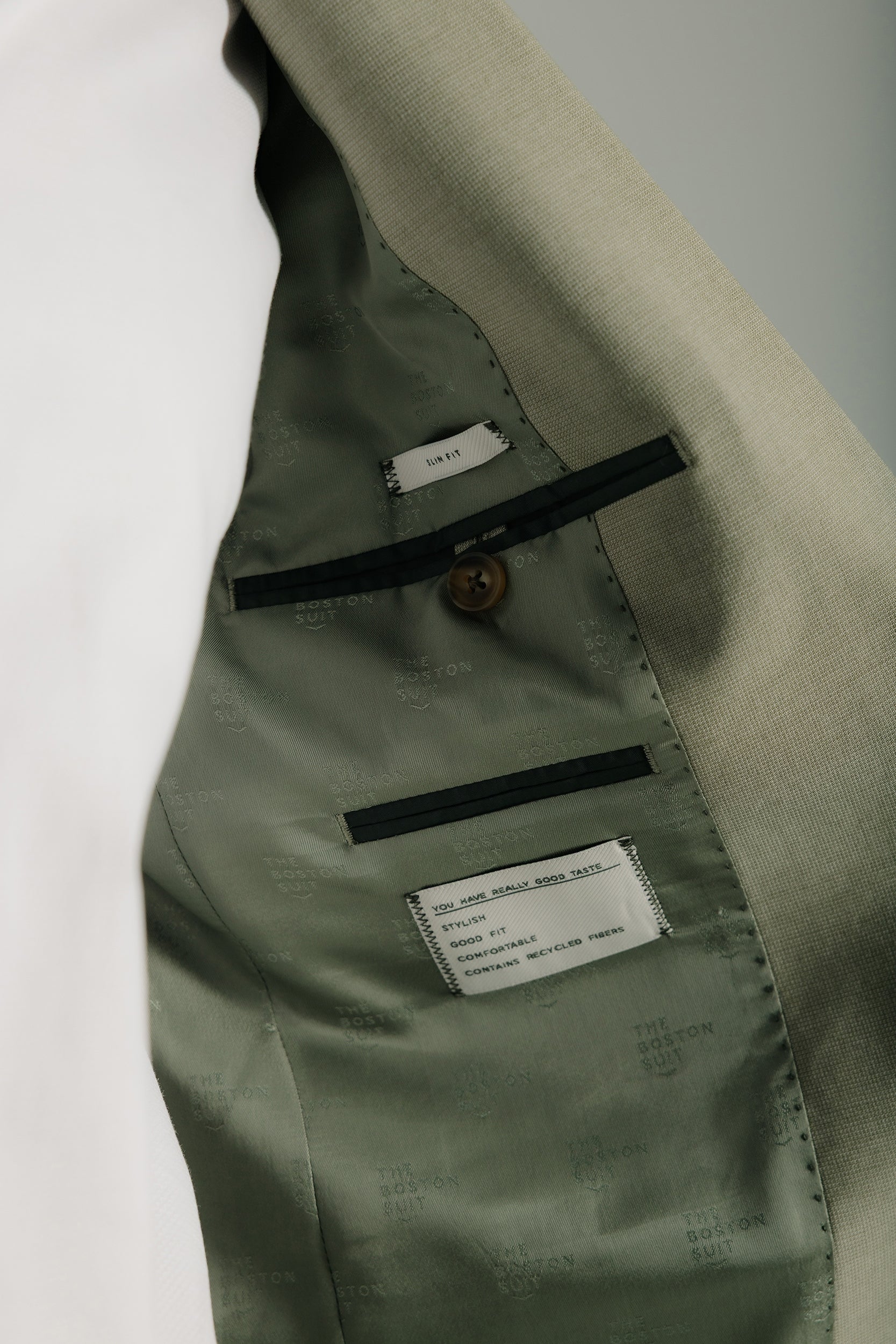 Americana de traje slim fit falso liso - Image 4