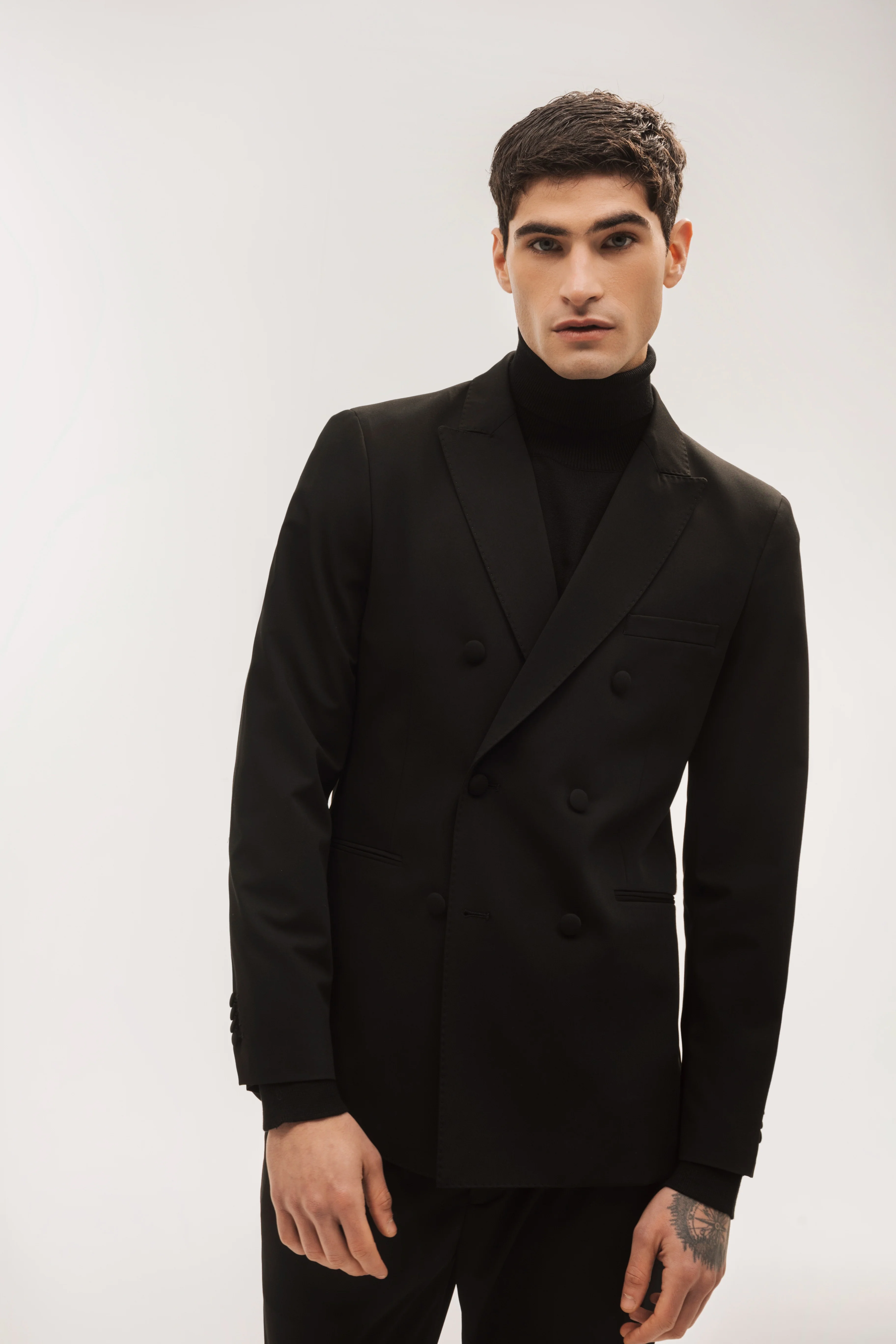 Americana traje cruzada slim fit gala - Image 8