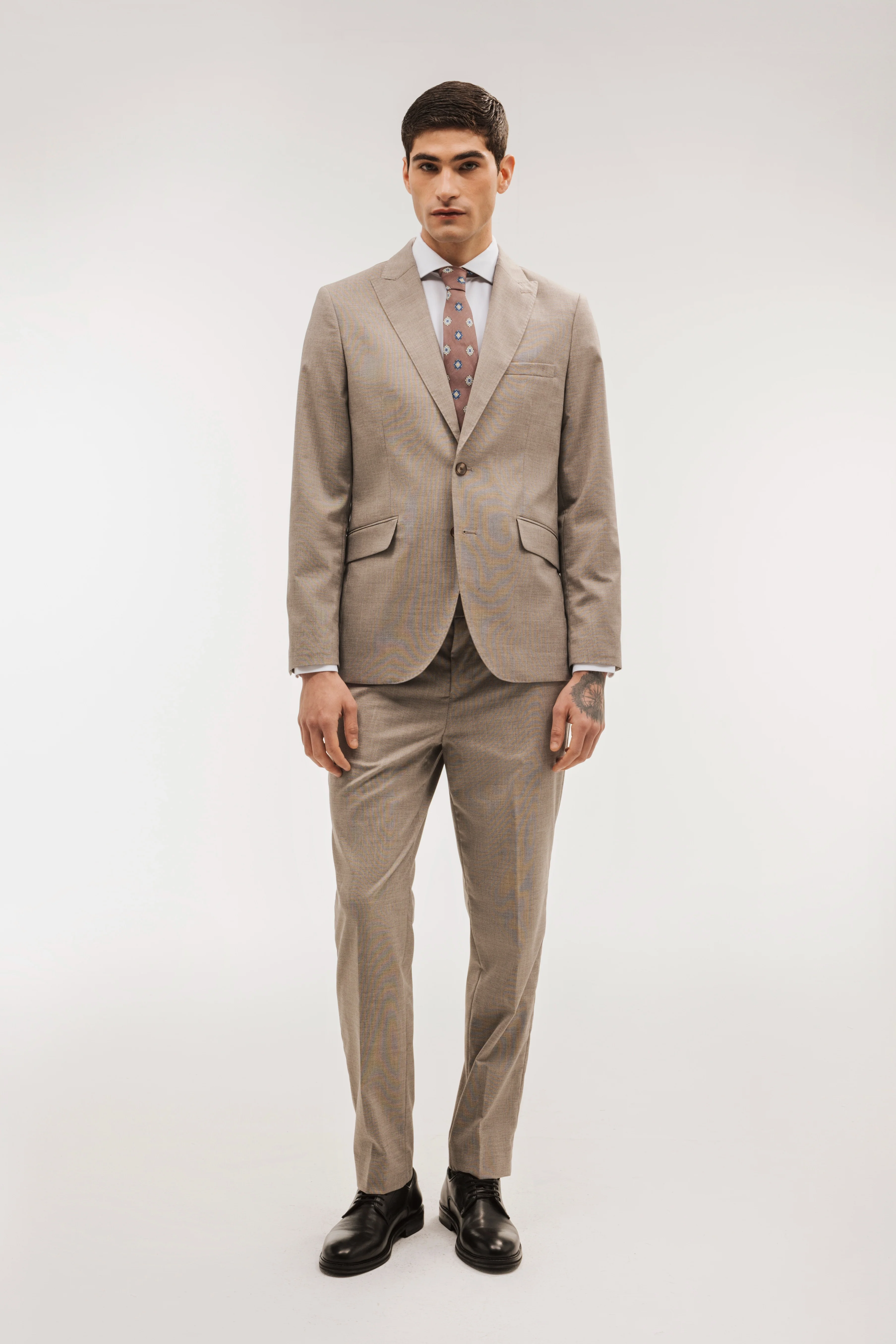Americana traje slim fit falso liso - Image 7