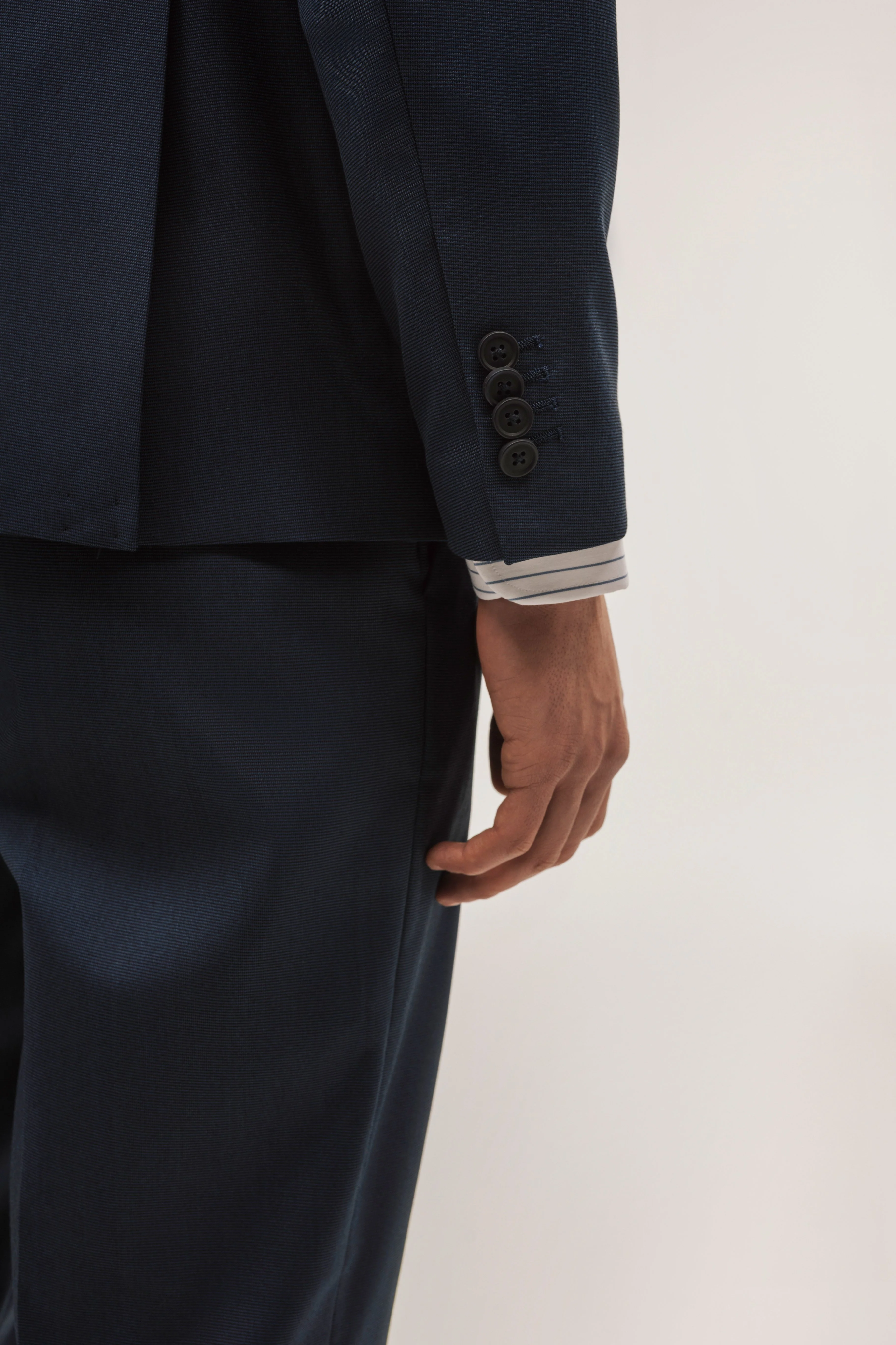 Americana traje slim fit falso liso - Image 3
