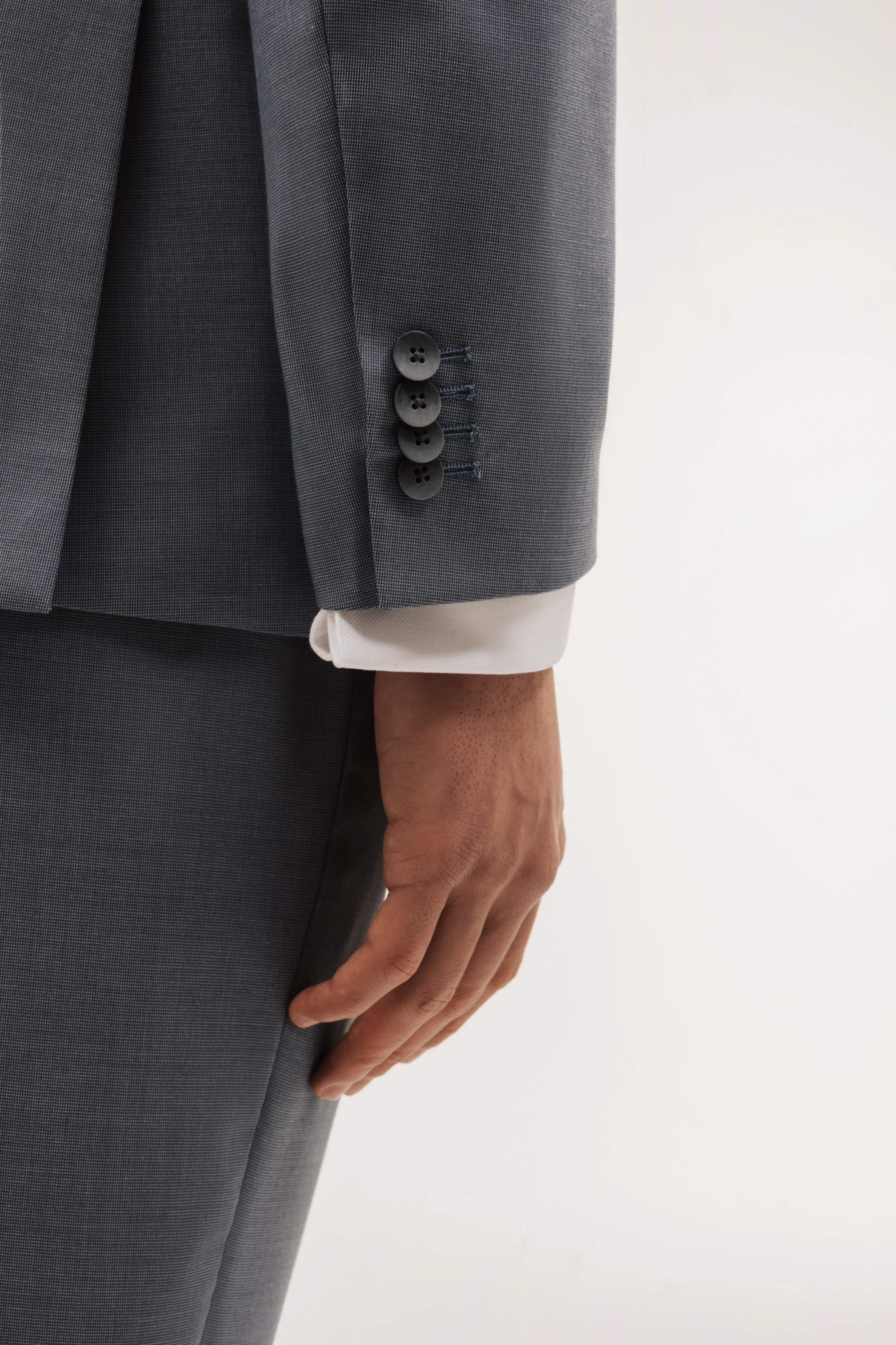 Americana traje slim fit falso liso - Image 3