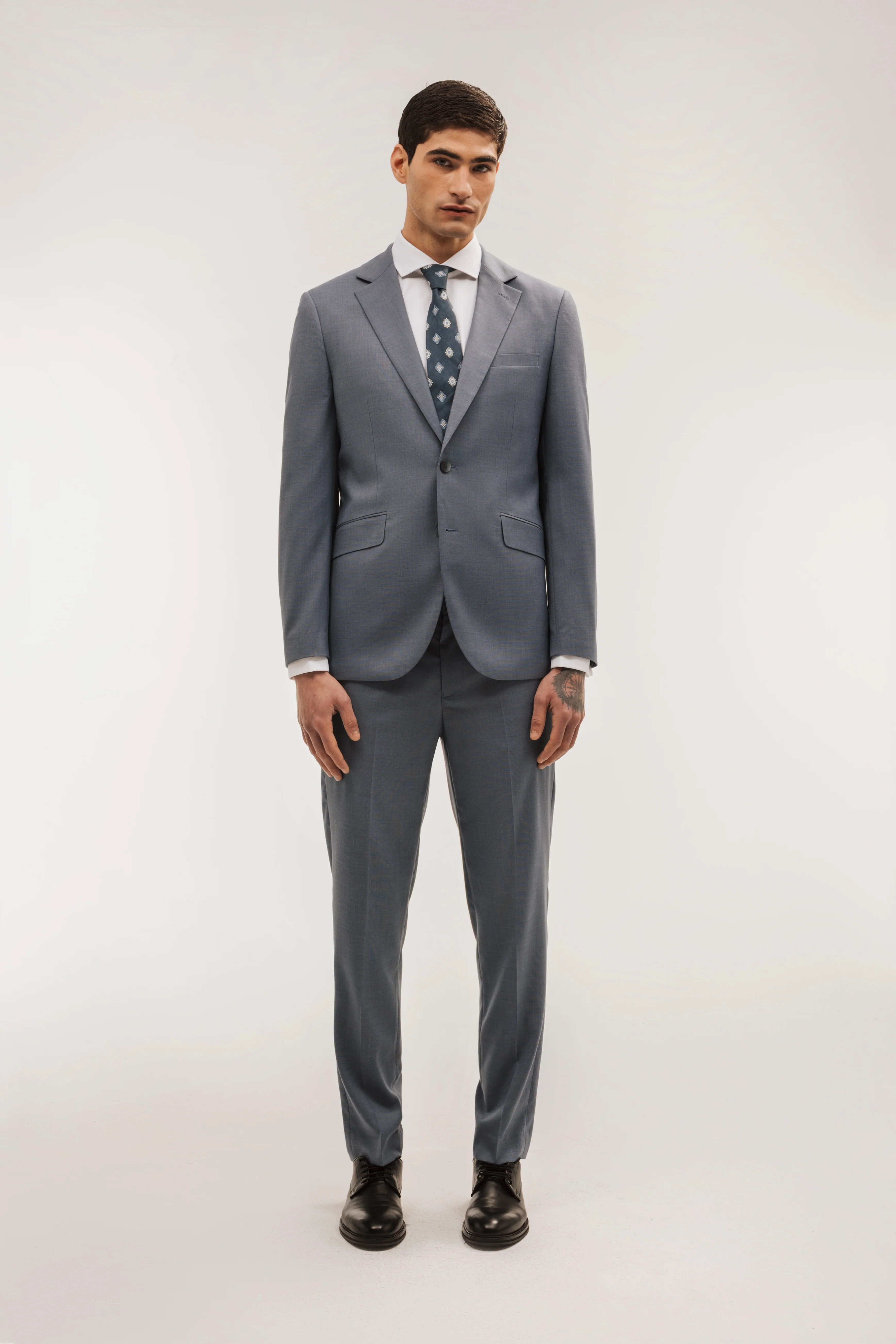 Americana traje slim fit falso liso - Image 7