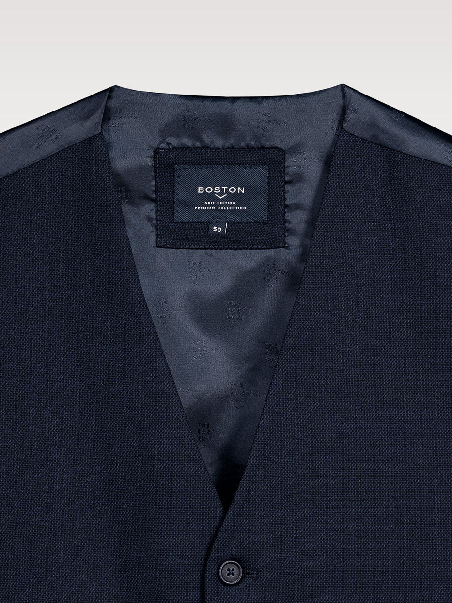 Chaleco traje lana slim fit falso liso - Image 2