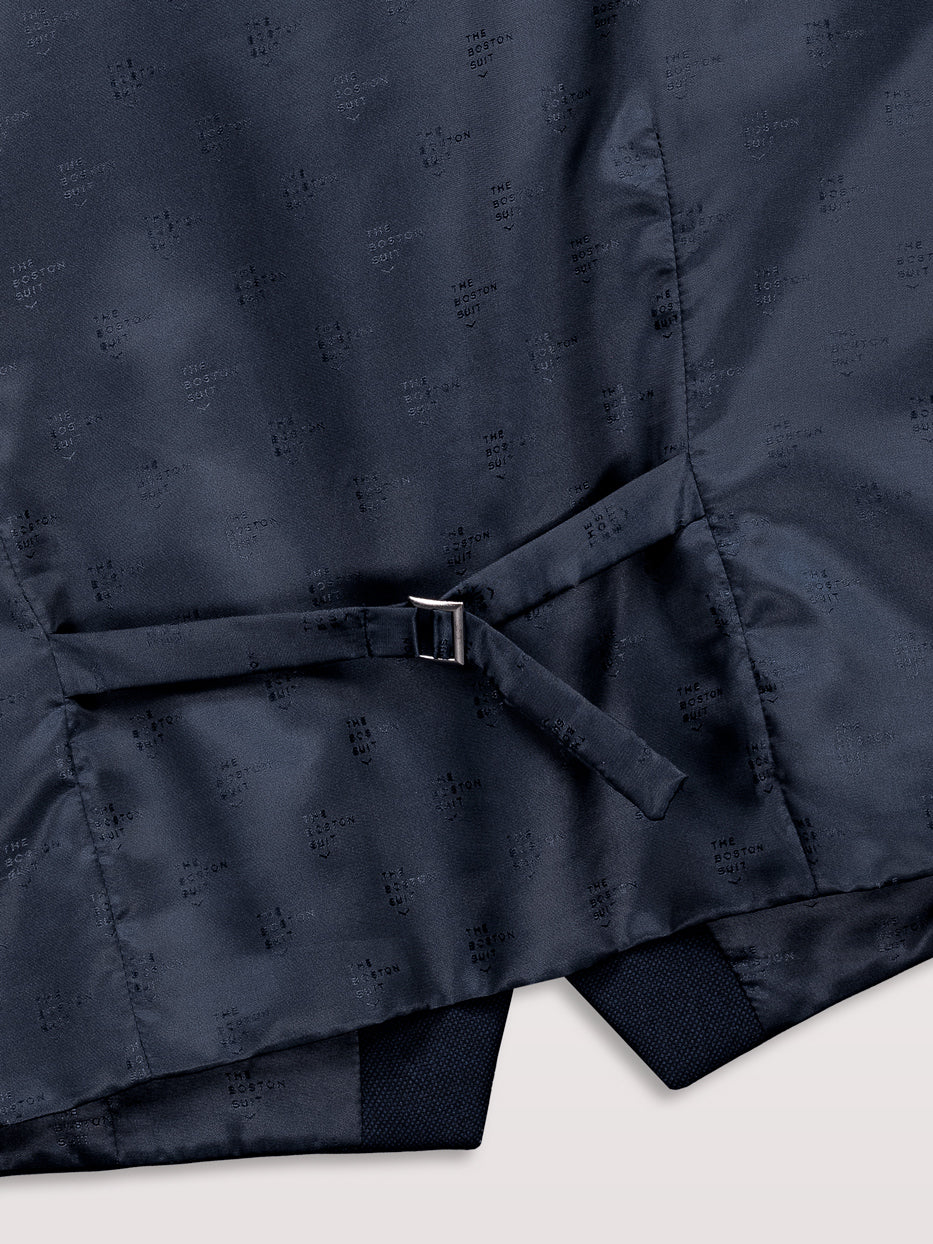 Chaleco traje lana slim fit falso liso - Image 3