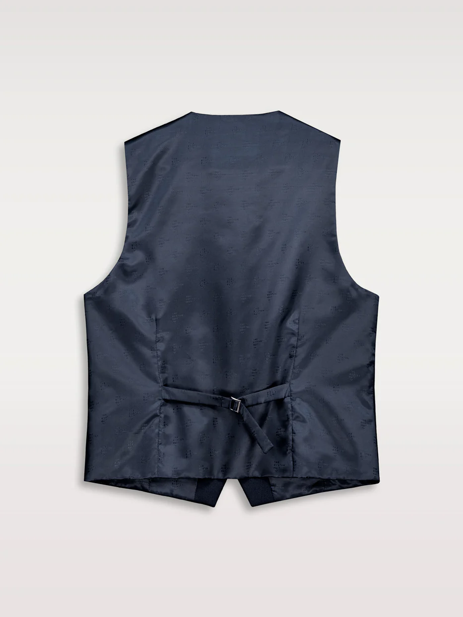 Chaleco traje lana slim fit falso liso - Image 4