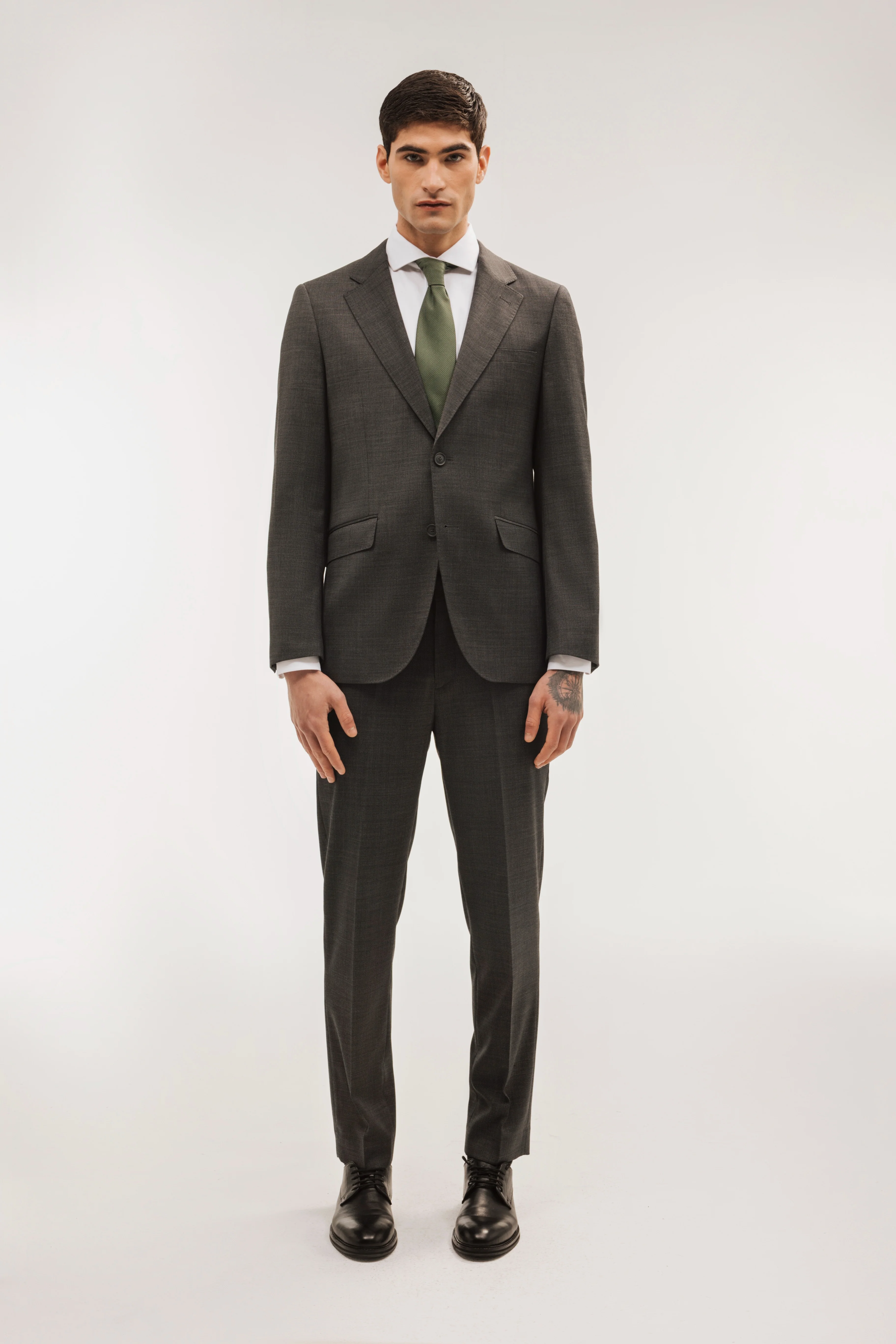 Americana traje lana slim fit falso liso - Image 6