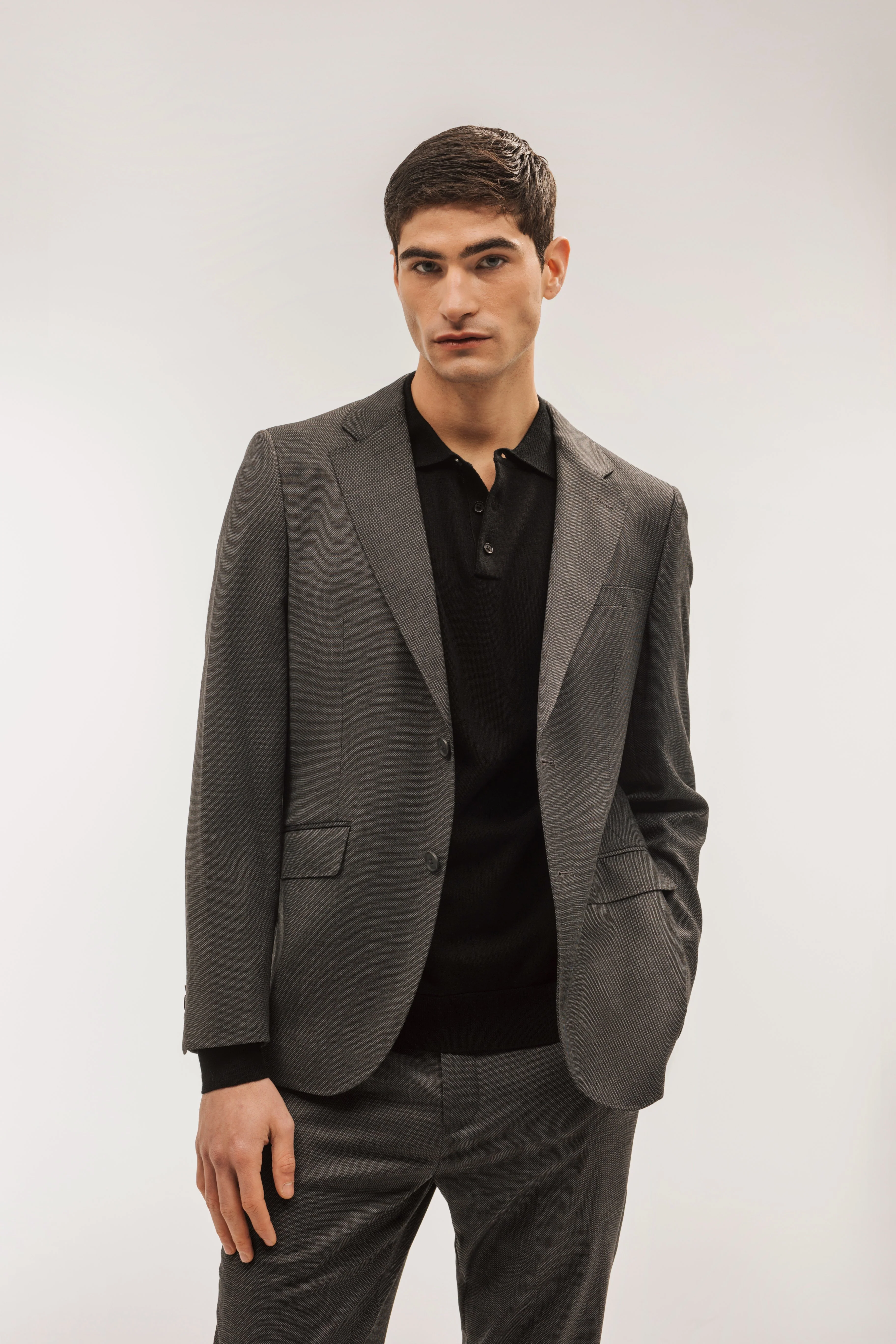 Americana traje lana slim fit falso liso - Image 7