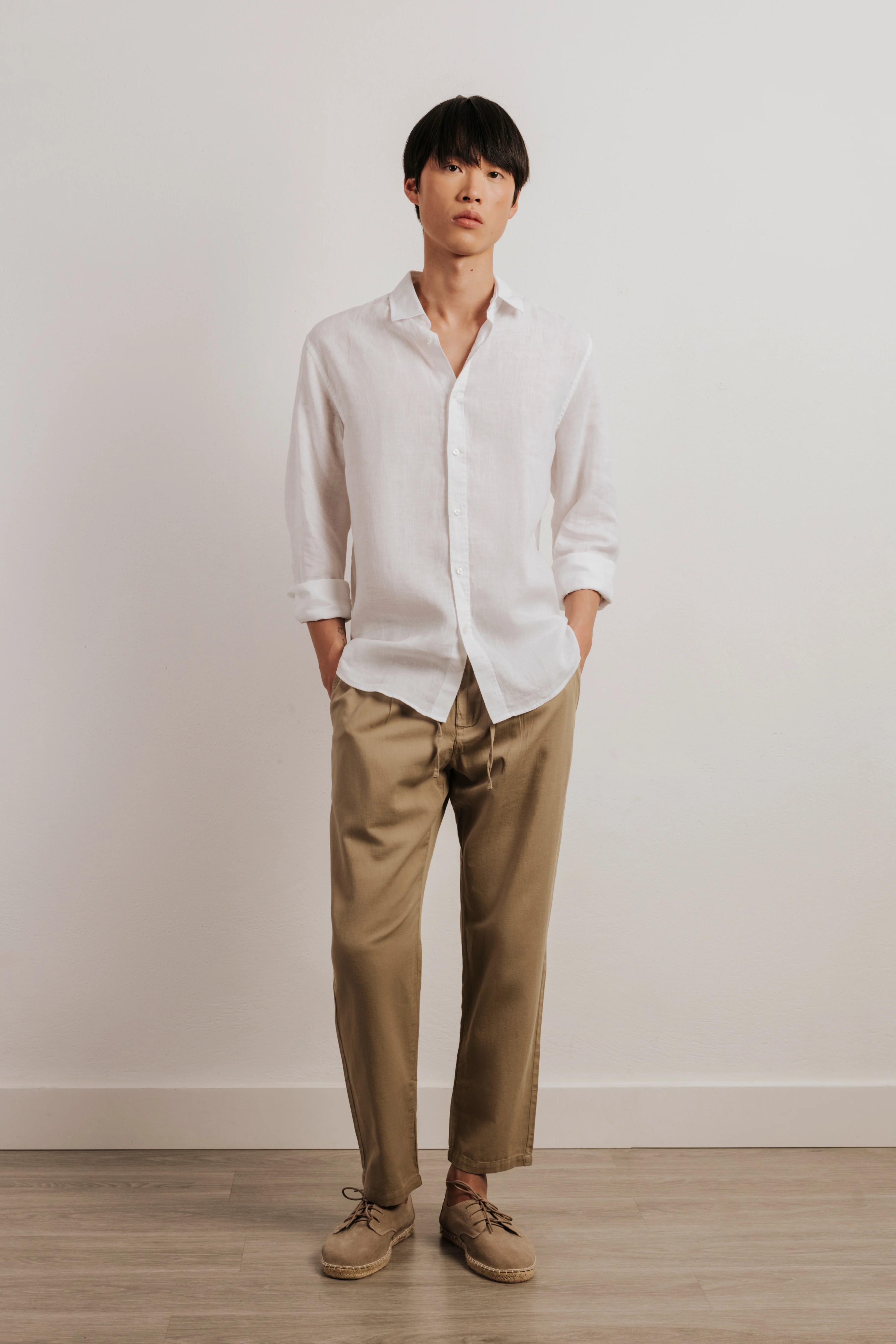 Camisa regular fit 100% lino - Image 4