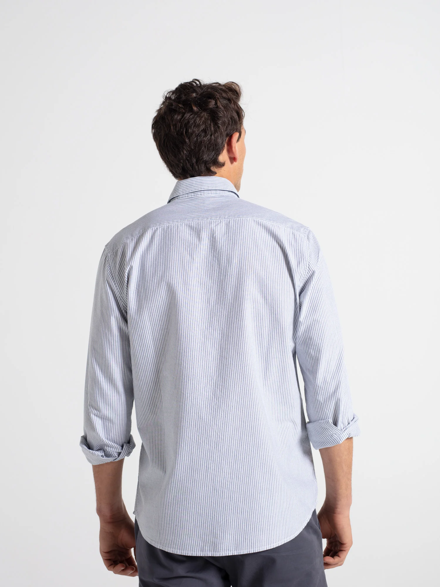 Camisa algodón regular rayas - Image 4