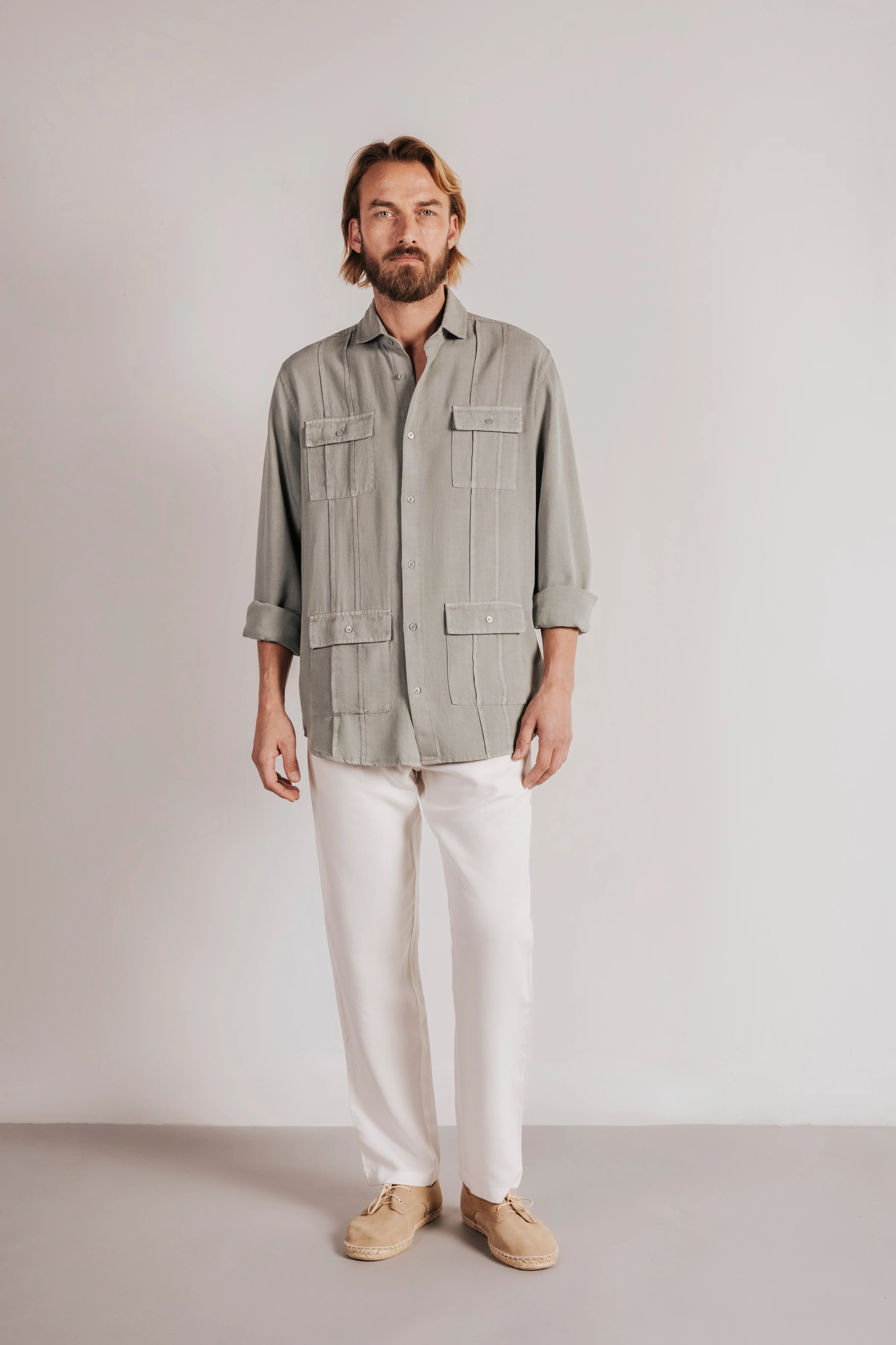 Camisa regular fit guayabera - Image 4