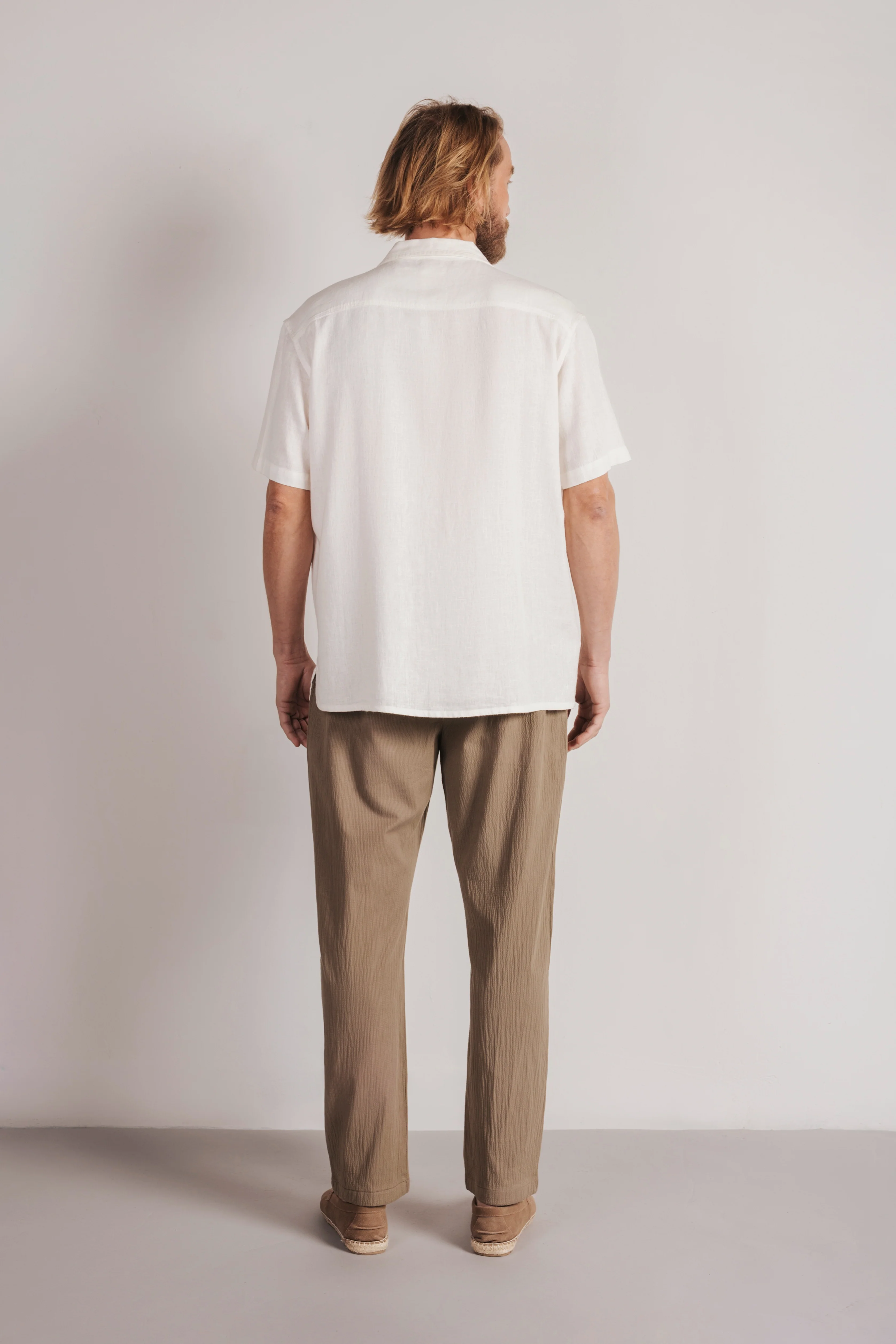 Camisa lino manga corta - Image 4