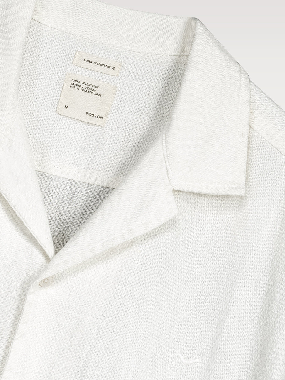 Camisa lino manga corta - Image 6