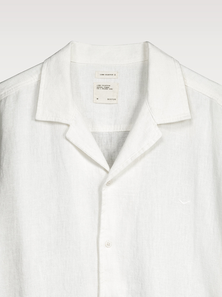 Camisa lino manga corta - Image 7