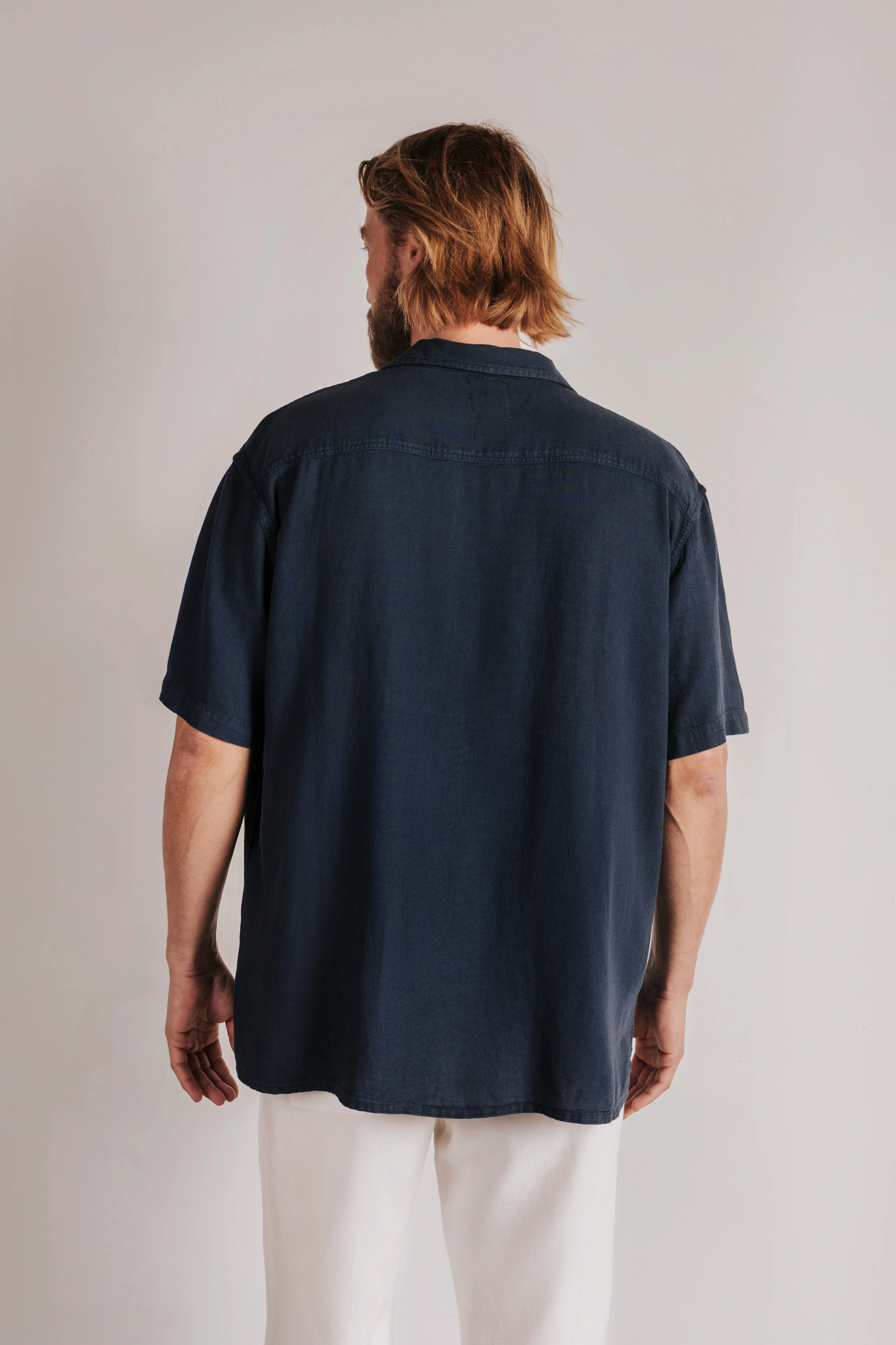 Camisa lino manga corta - Image 4