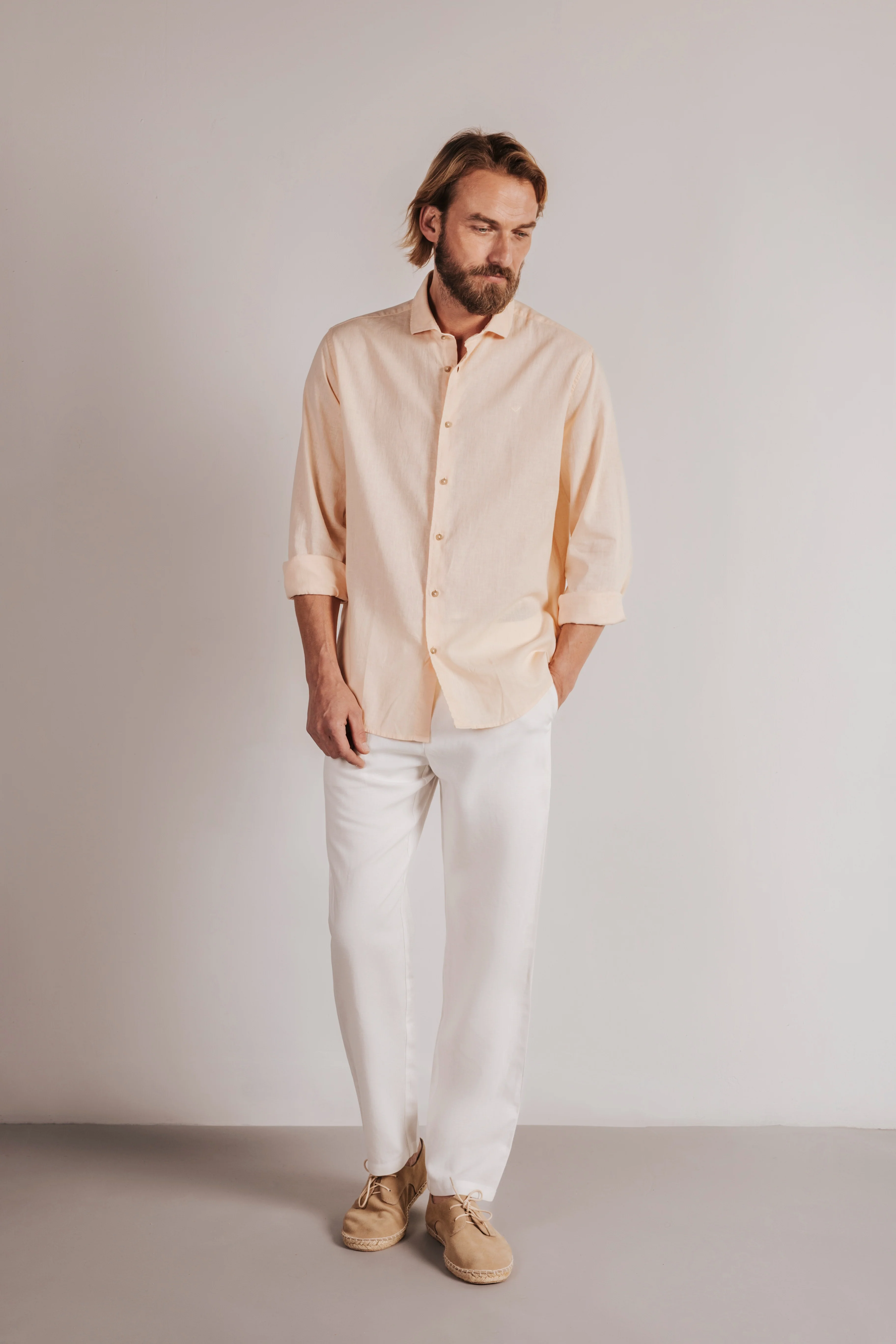 Camisa regular fit lino - Image 3