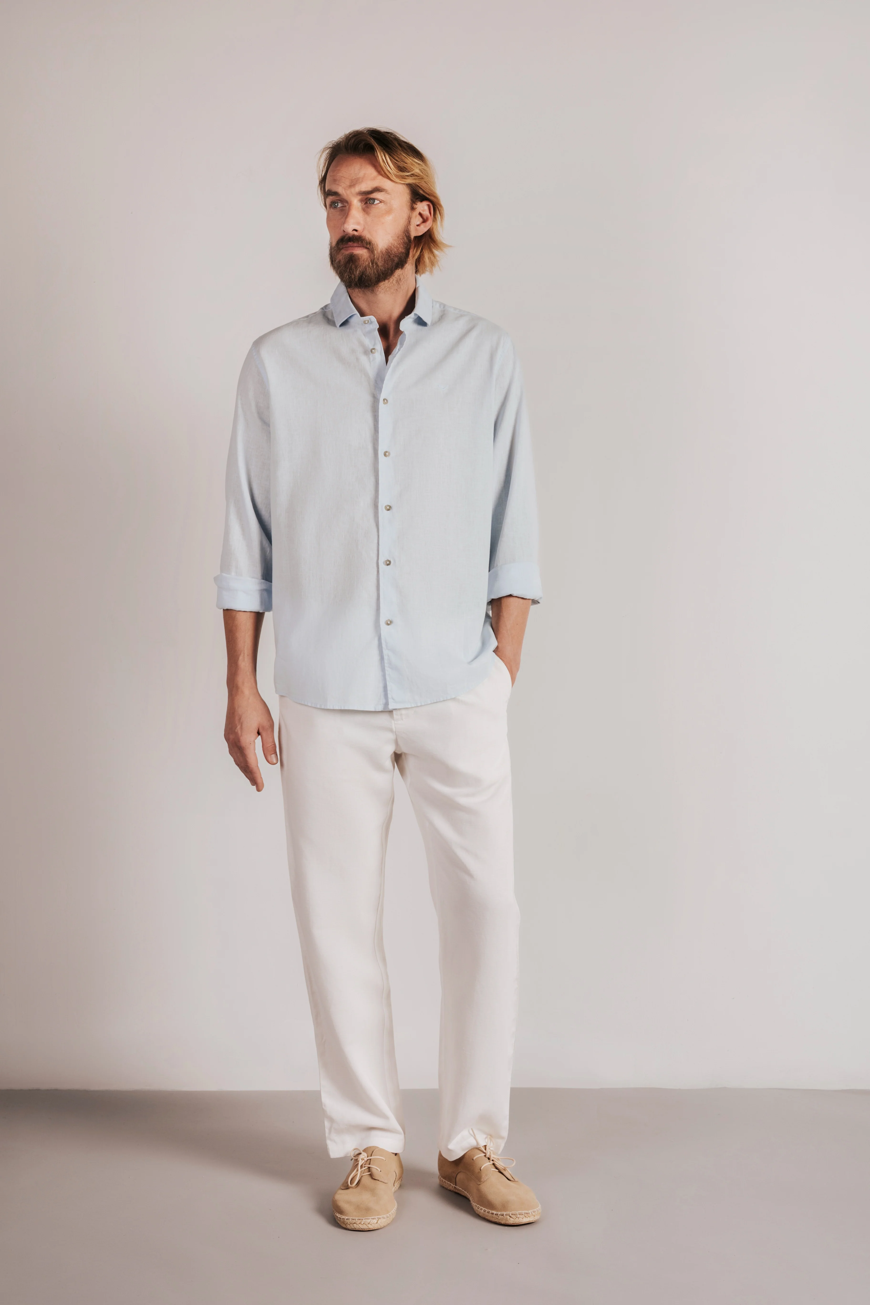 Camisa regular fit lino - Image 3