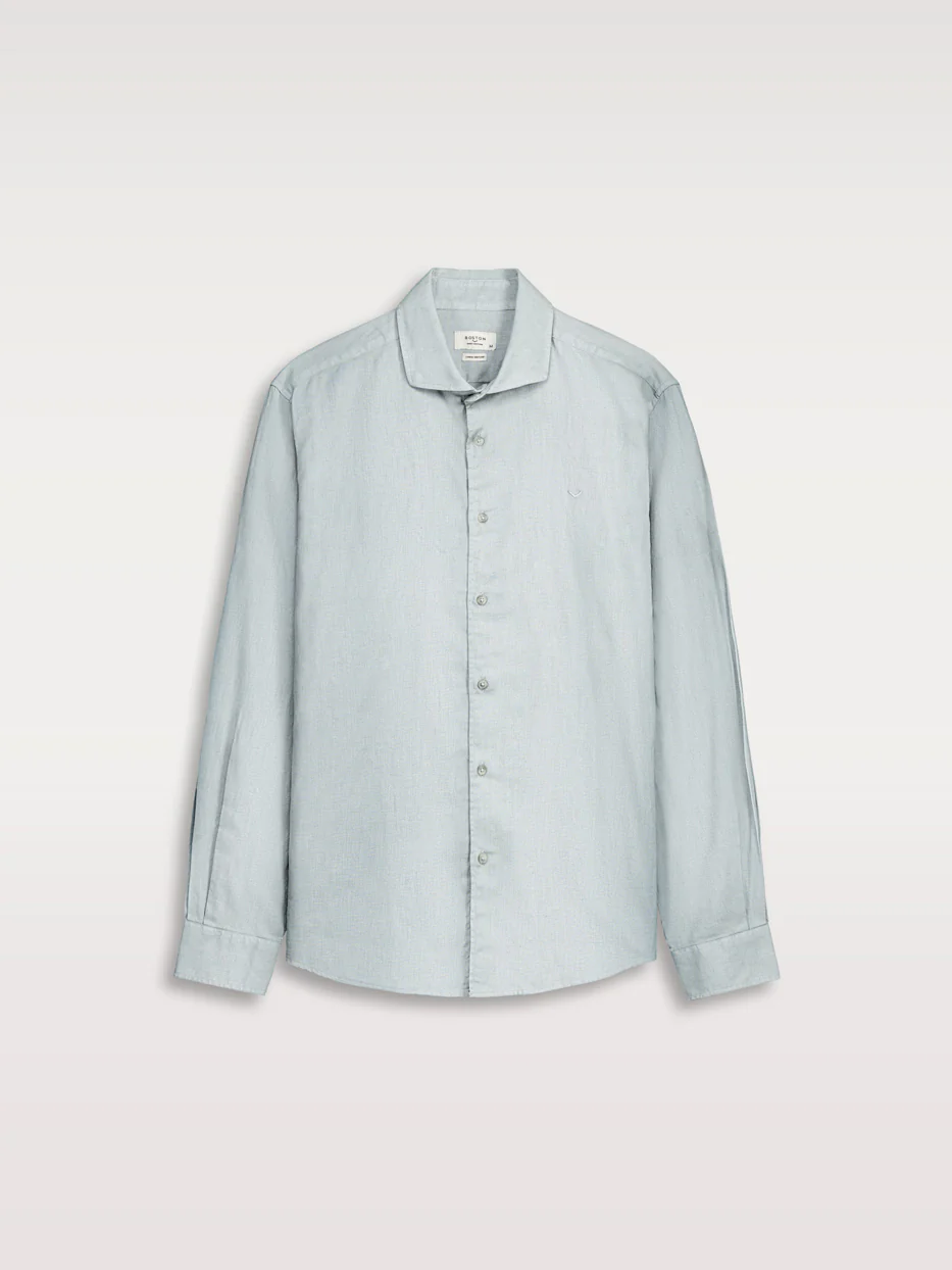 Camisa regular fit lino - Image 4