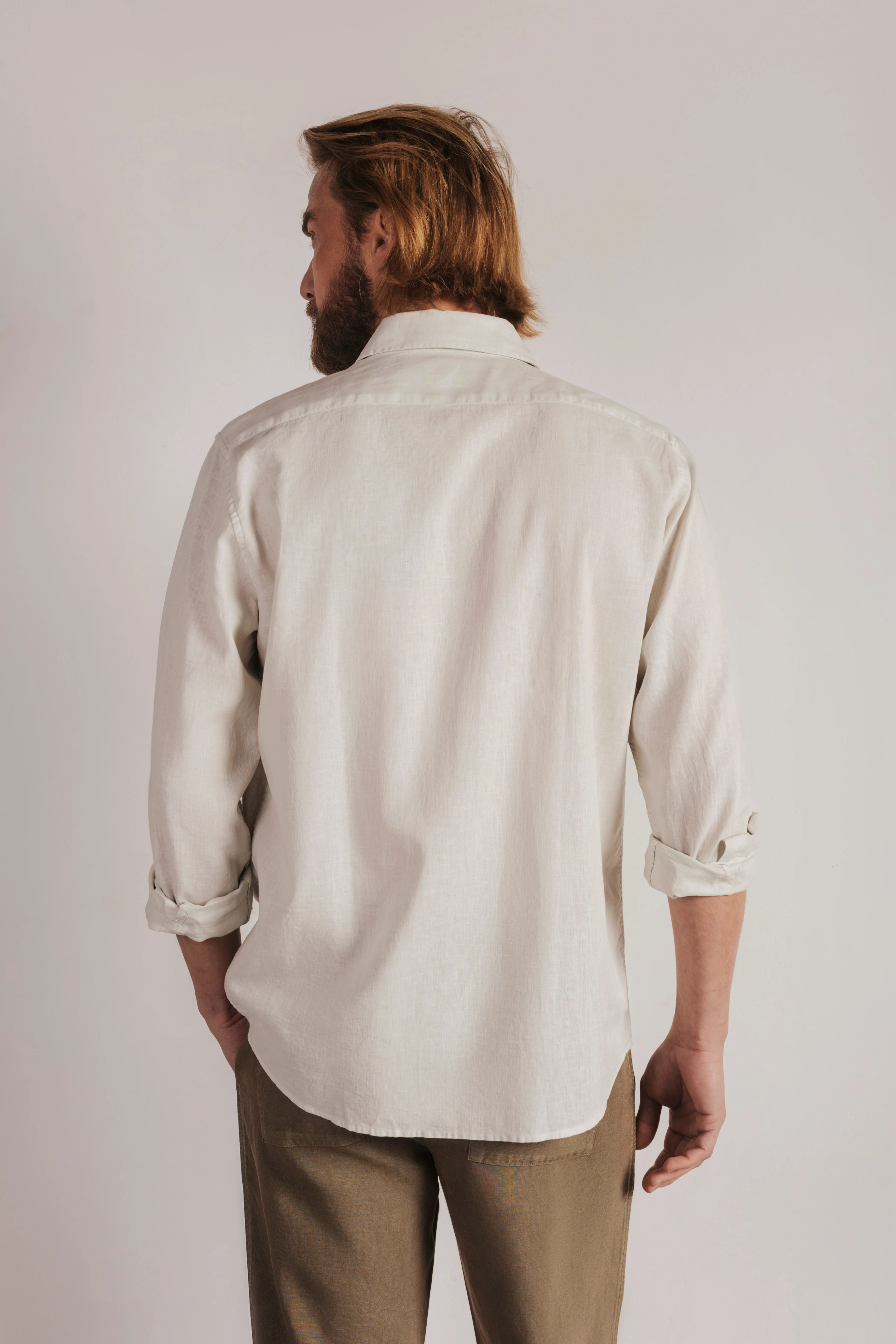 Camisa regular fit lino - Image 3