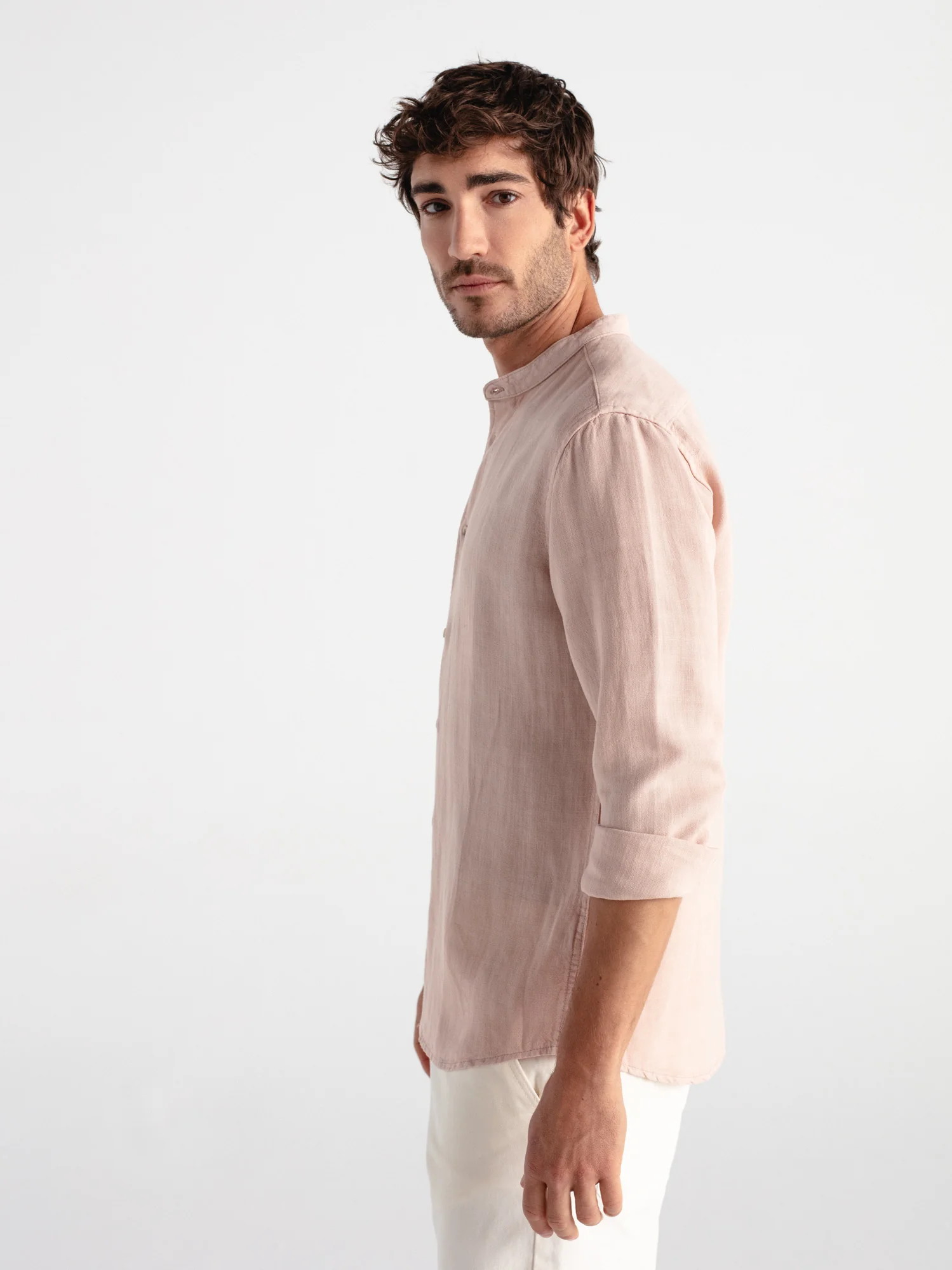Camisa lino cuello mao - Image 3