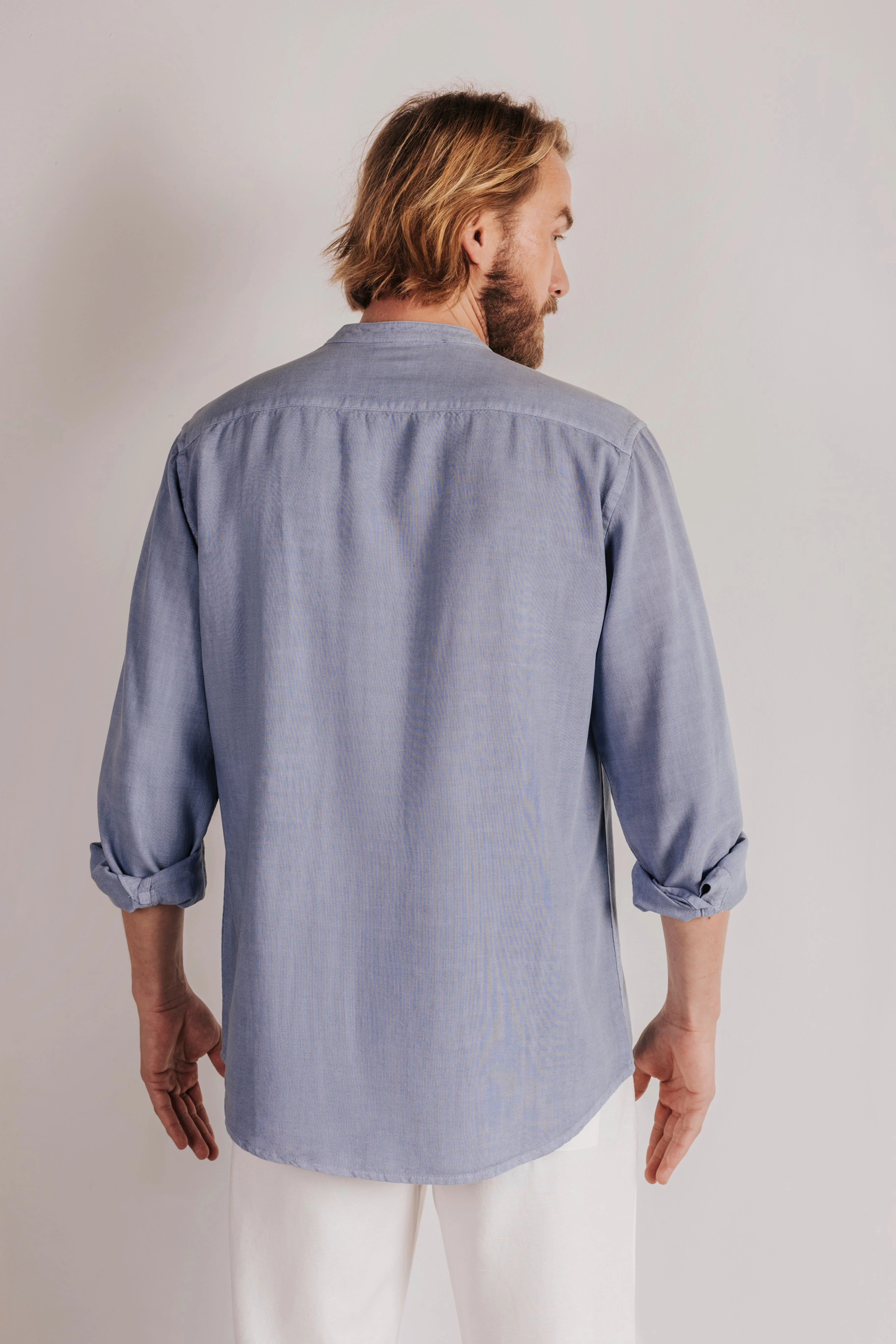 Camisa lino cuello mao - Image 2