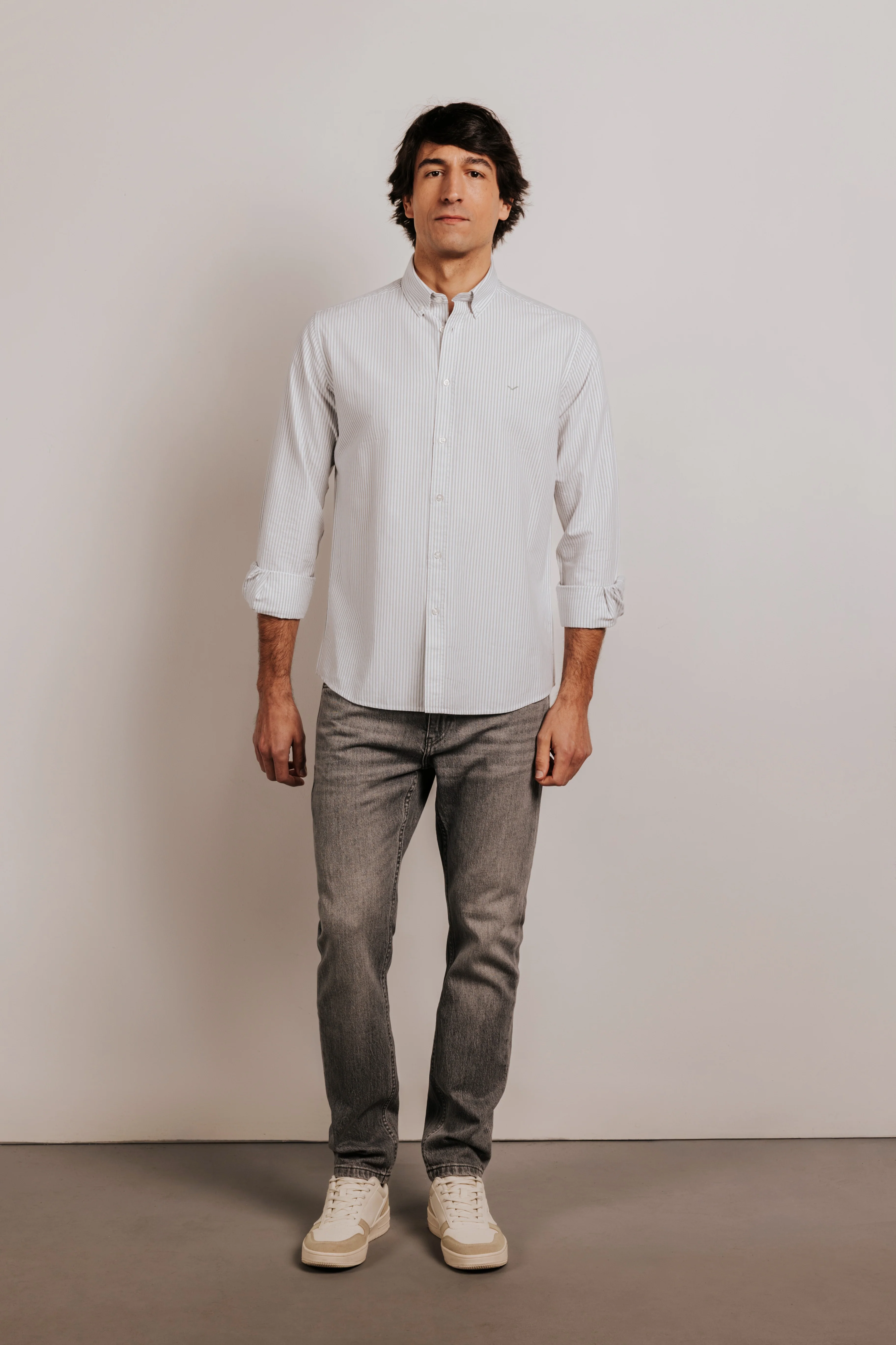 Camisa regular oxford rayas - Image 4