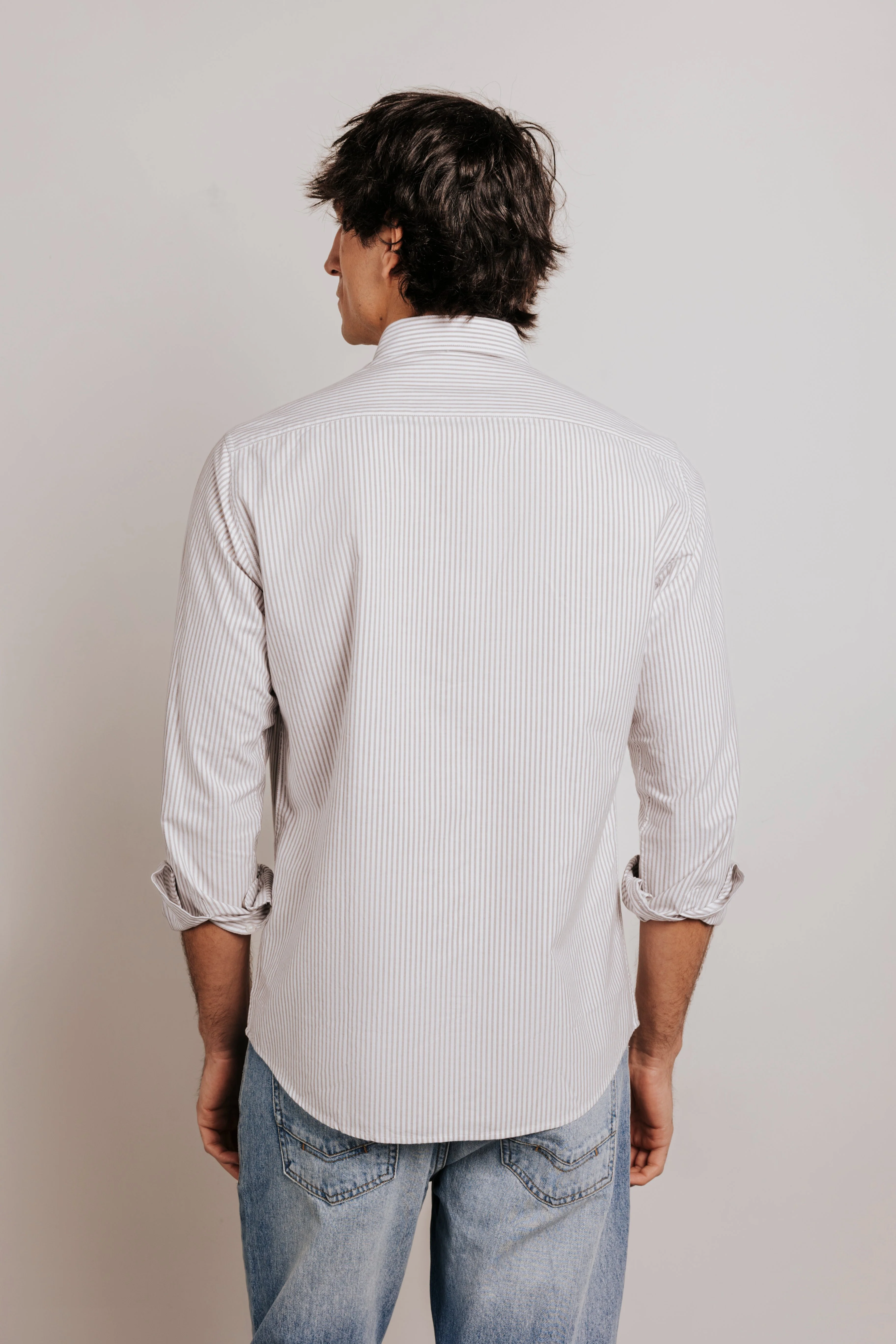 Camisa regular oxford rayas - Image 4