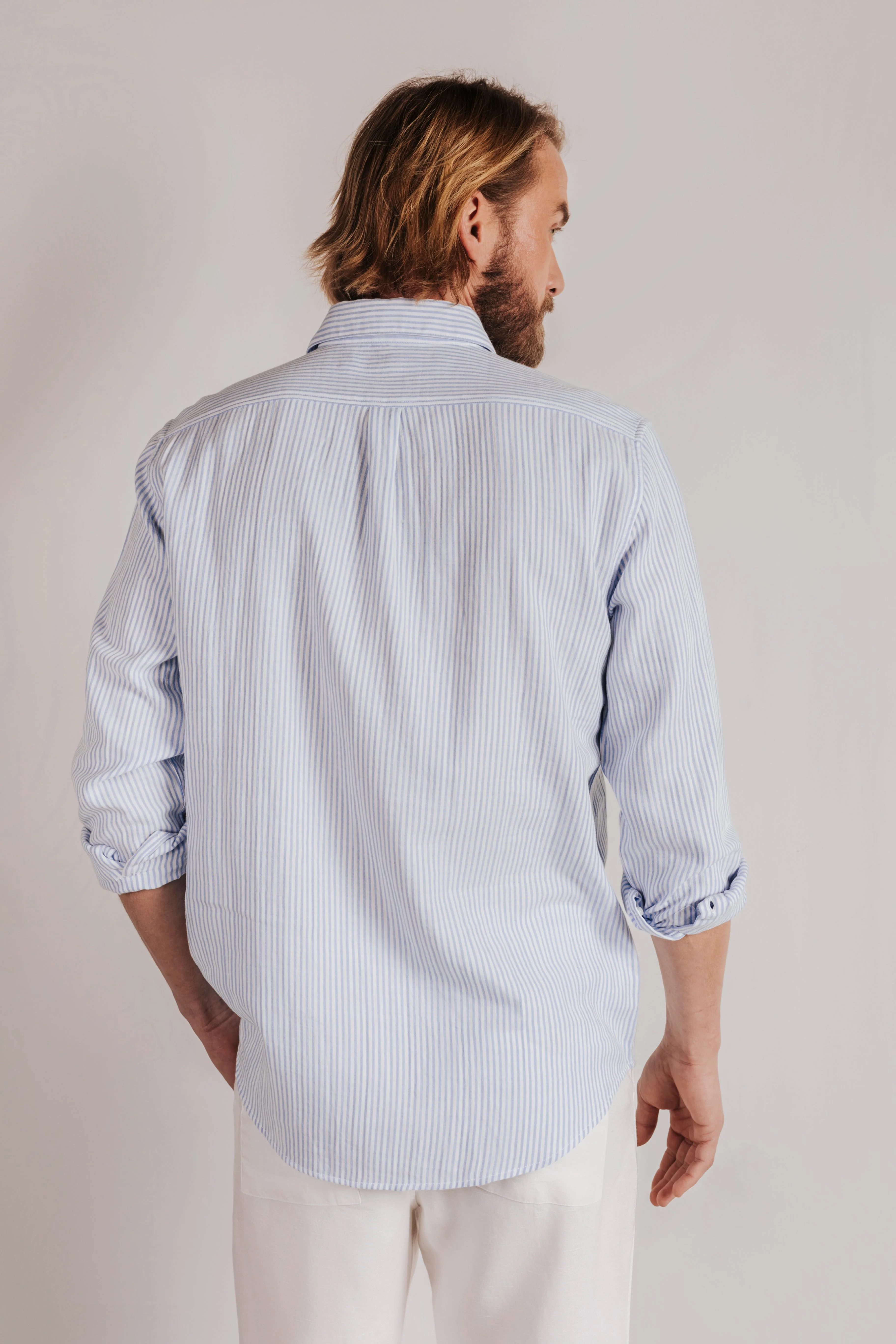 Camisa regular fit rayas bambula - Image 3