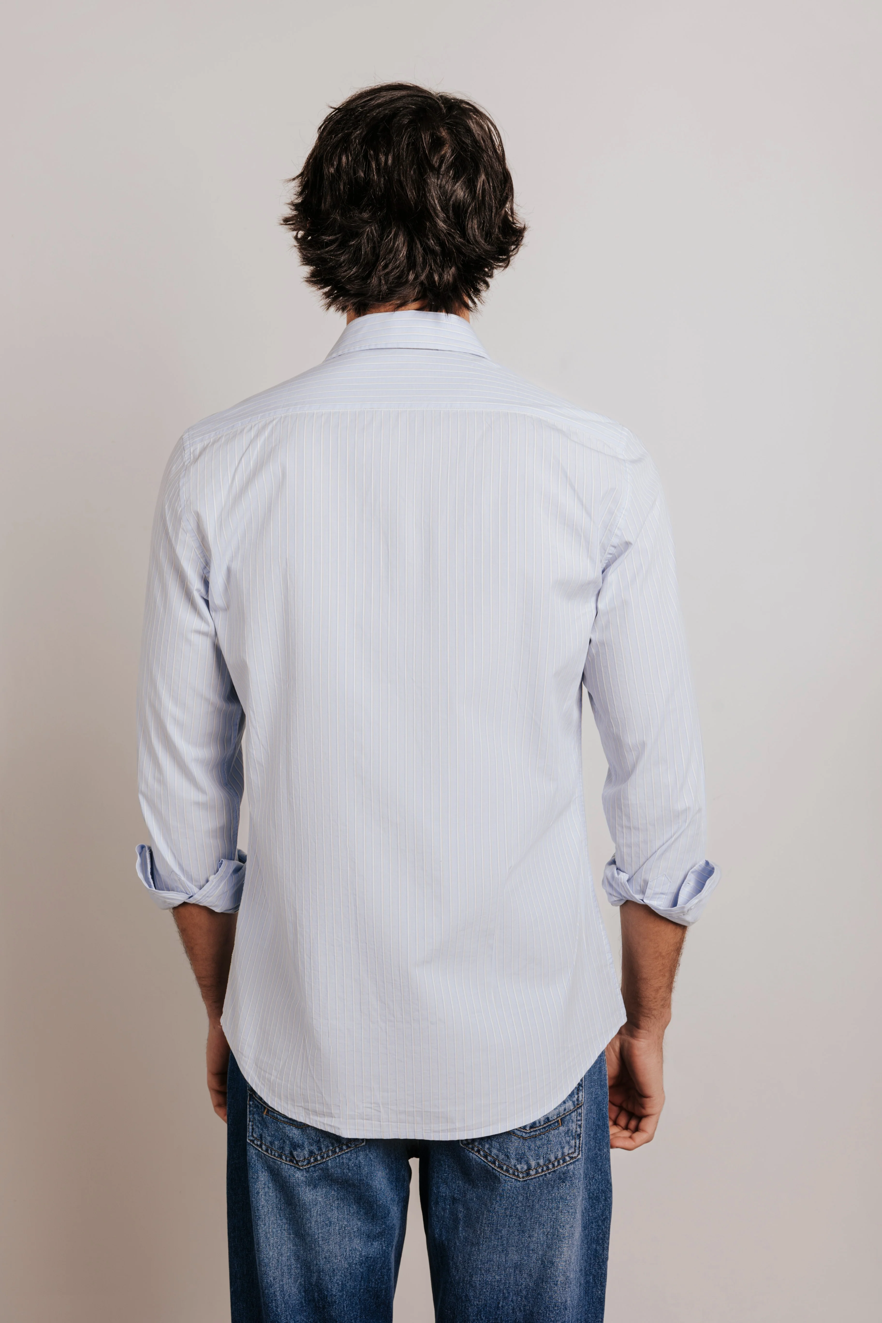 Camisa slim fit rayas popelin - Image 3