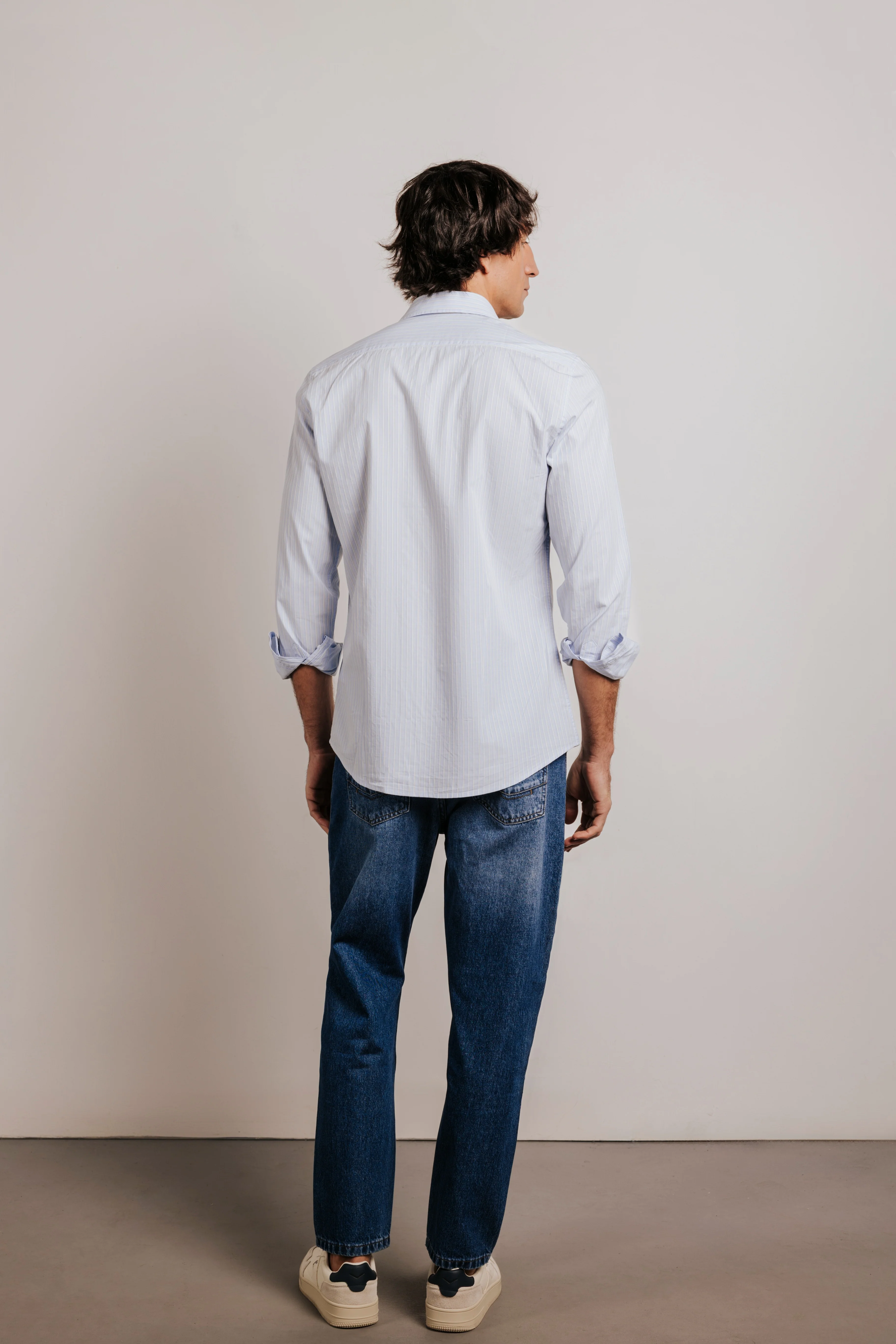 Camisa slim fit rayas popelin - Image 5