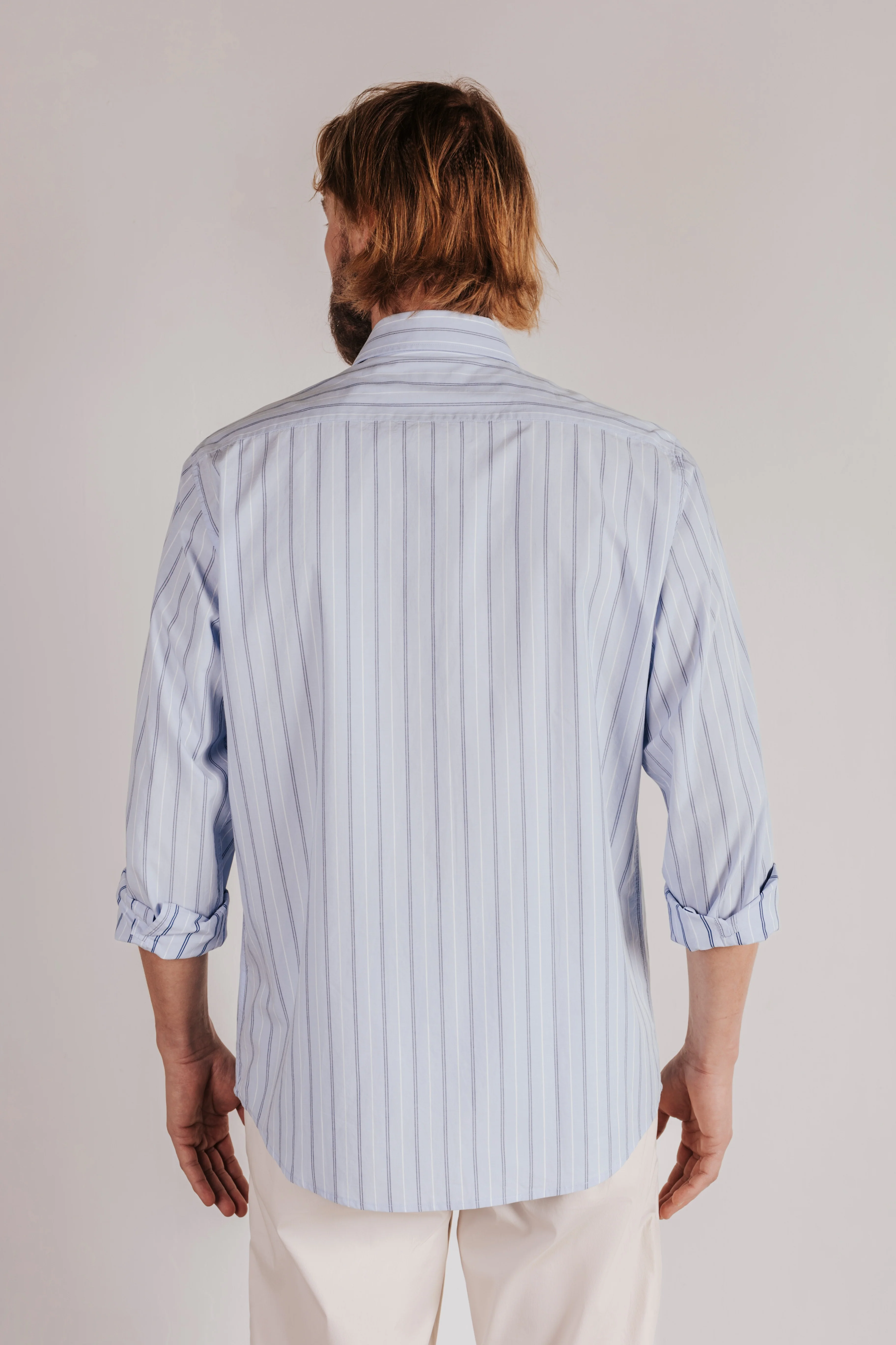 Camisa regular fit rayas popelín - Image 3
