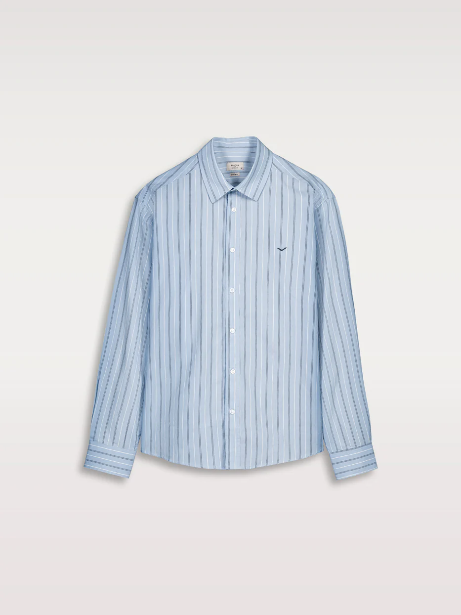 Camisa regular fit rayas popelín - Image 4