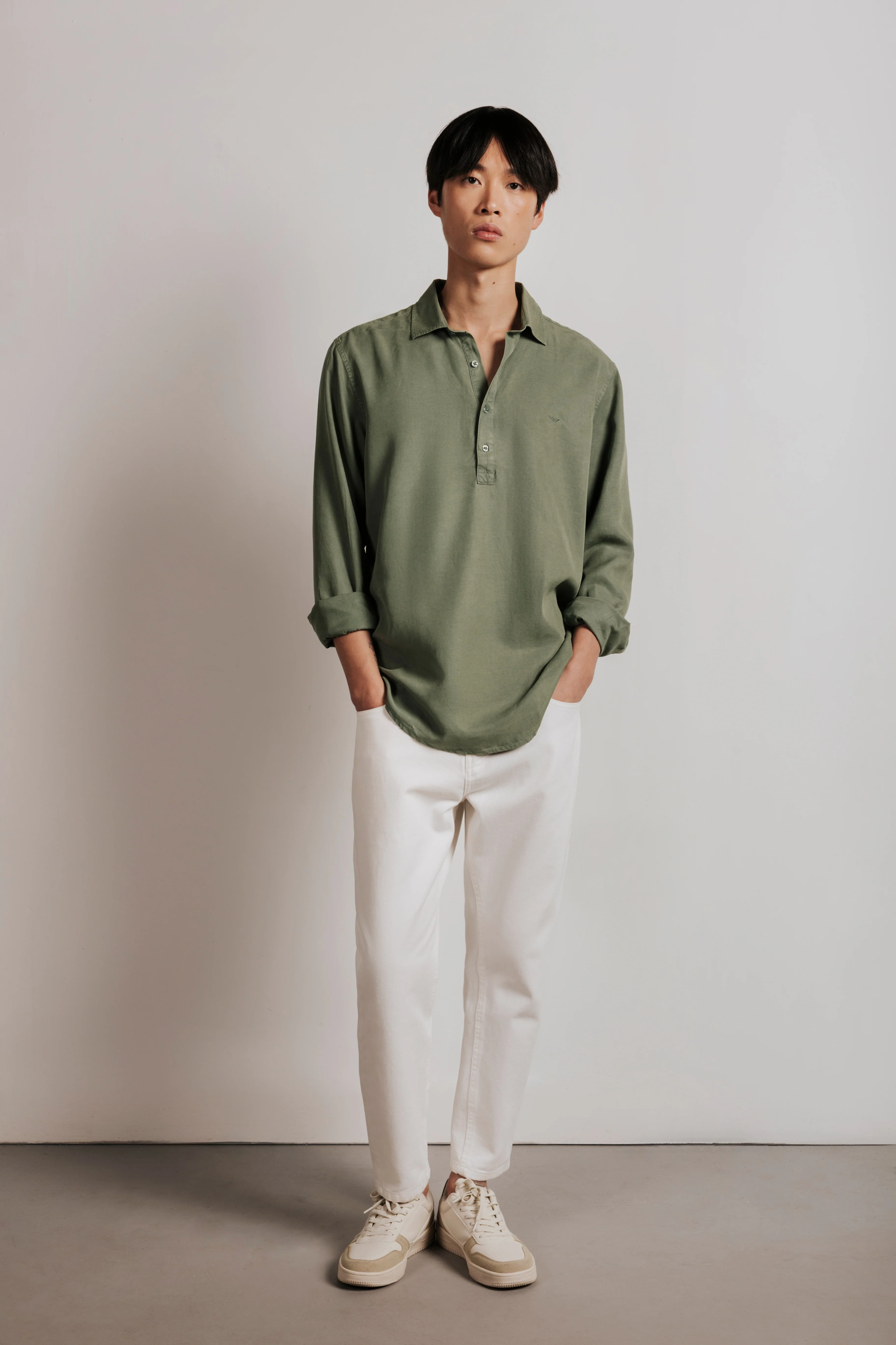 Camisa regular fit tencel polera - Image 5