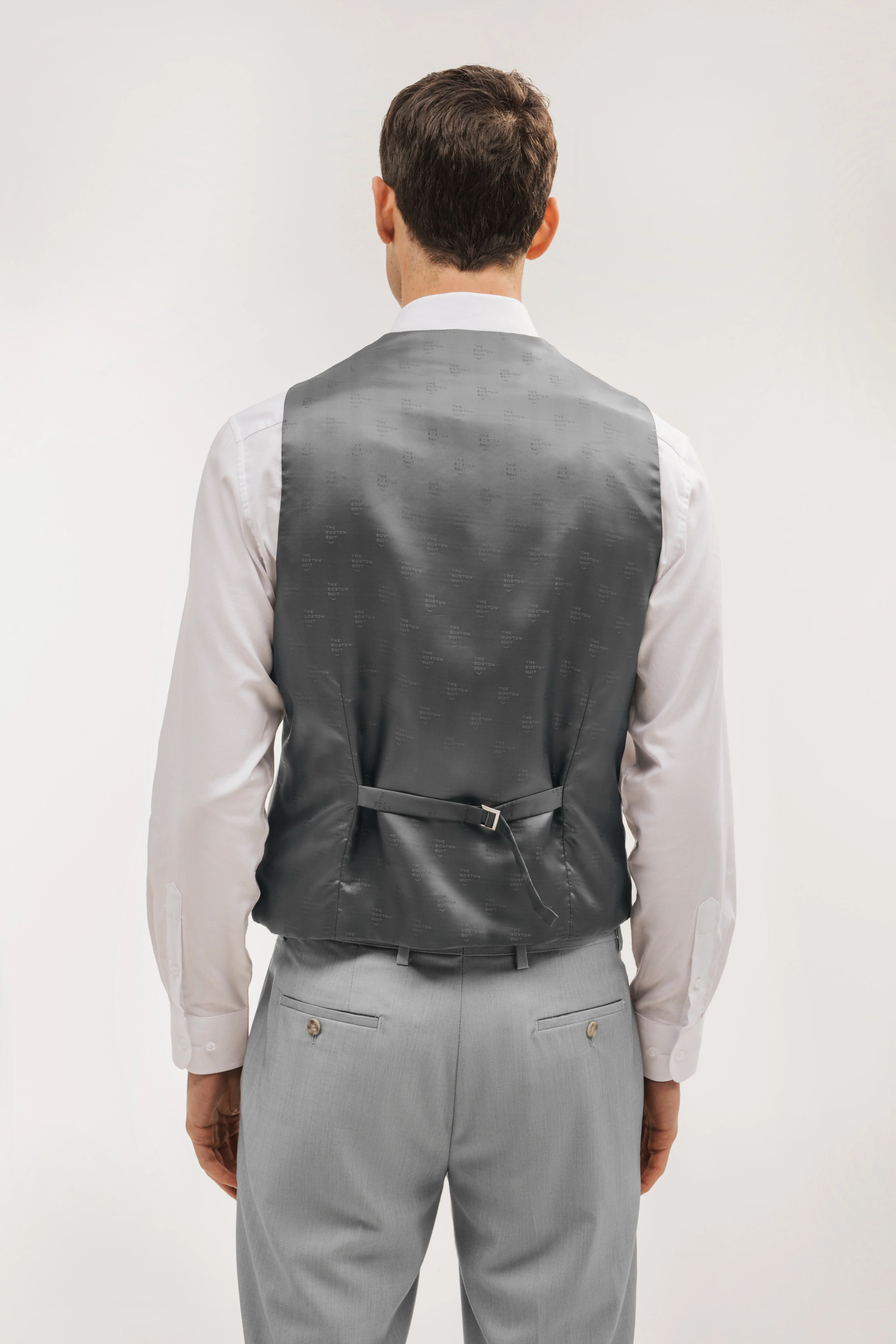 Chaleco traje slim fit falso liso - Image 3