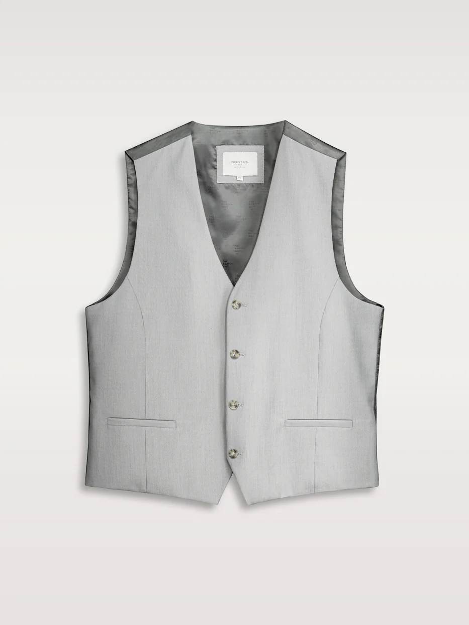 Chaleco traje slim fit falso liso - Image 4