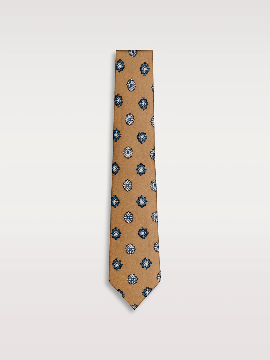 Corbata 100% lino medallones - Image 2