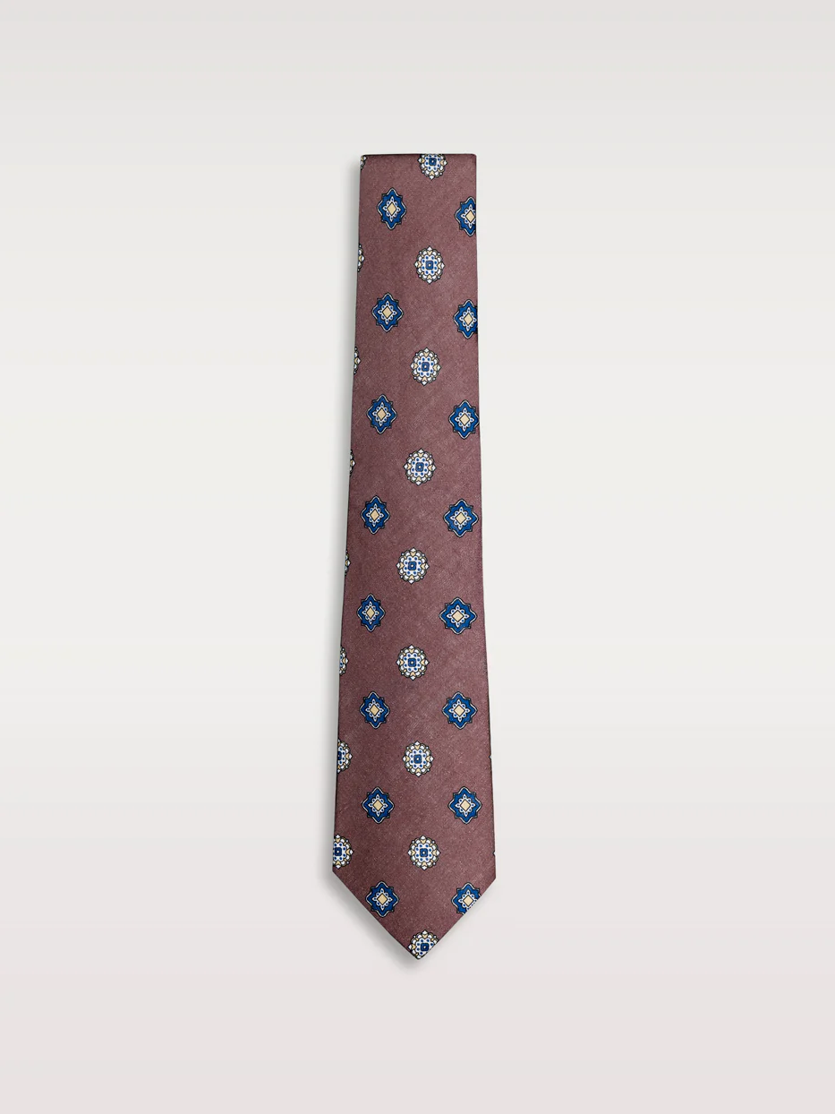 Corbata 100% lino medallones - Image 2