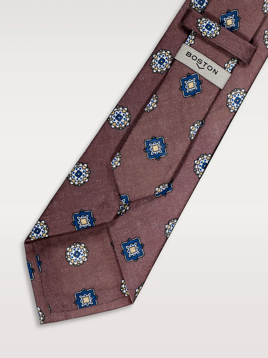 Corbata 100% lino medallones - Image 4