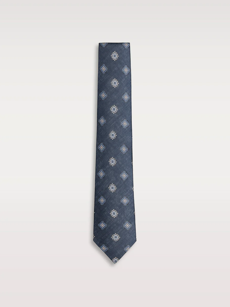 Corbata 100% lino medallones - Image 2