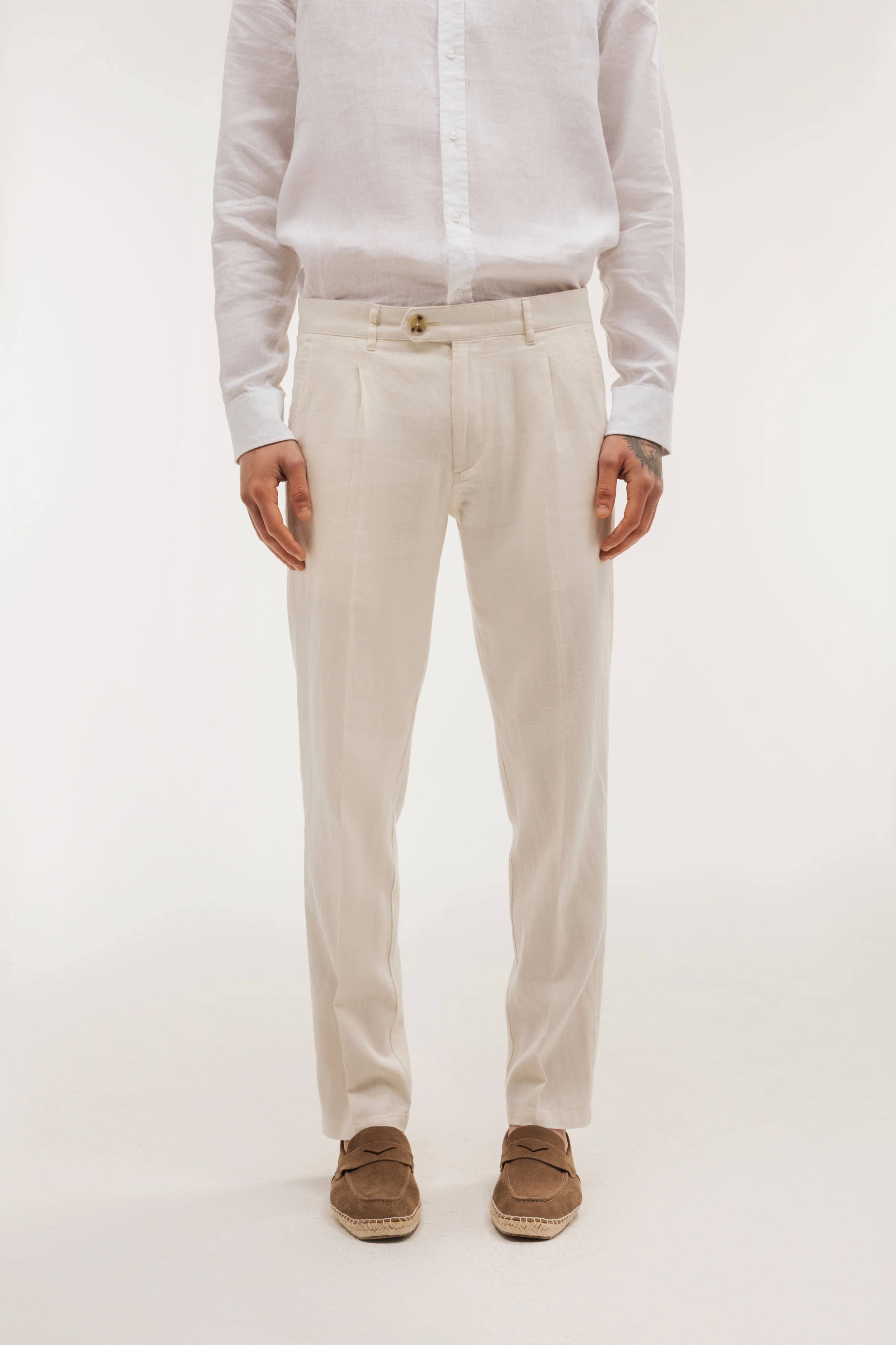 Pantalón smart chino lino - Image 2