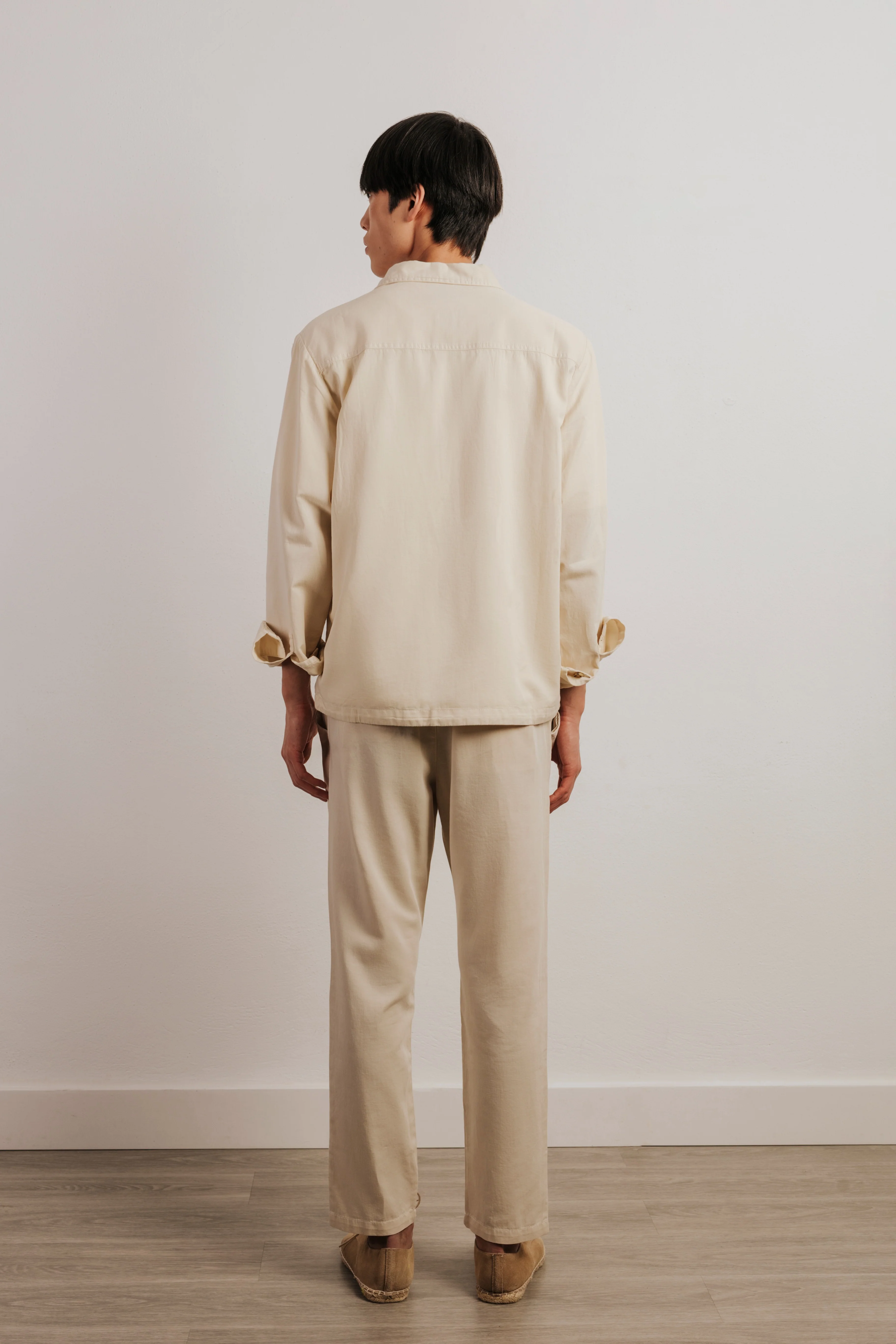 Pantalón con lino chino pinzas - Image 3