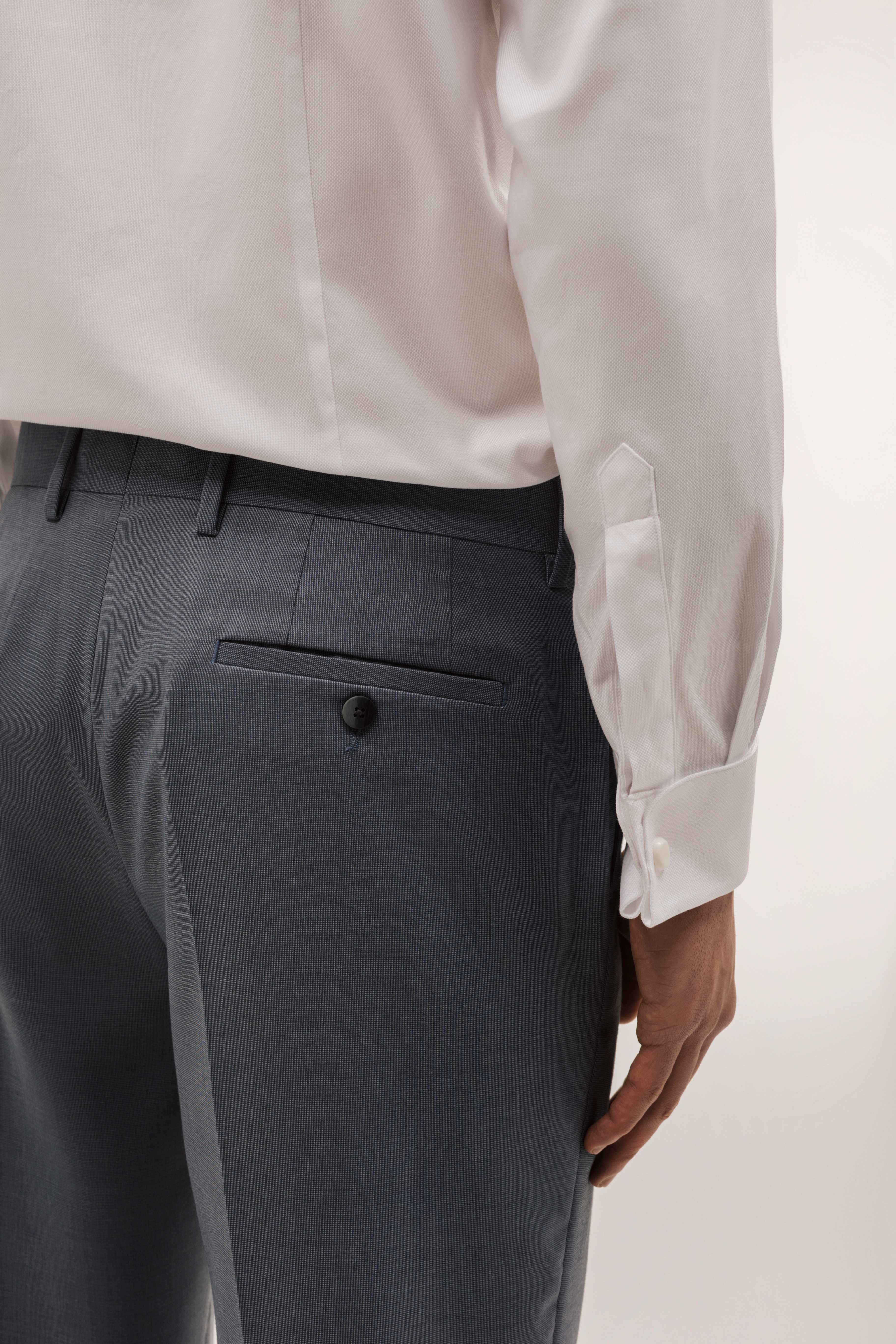 Pantalon traje falso liso - Image 3