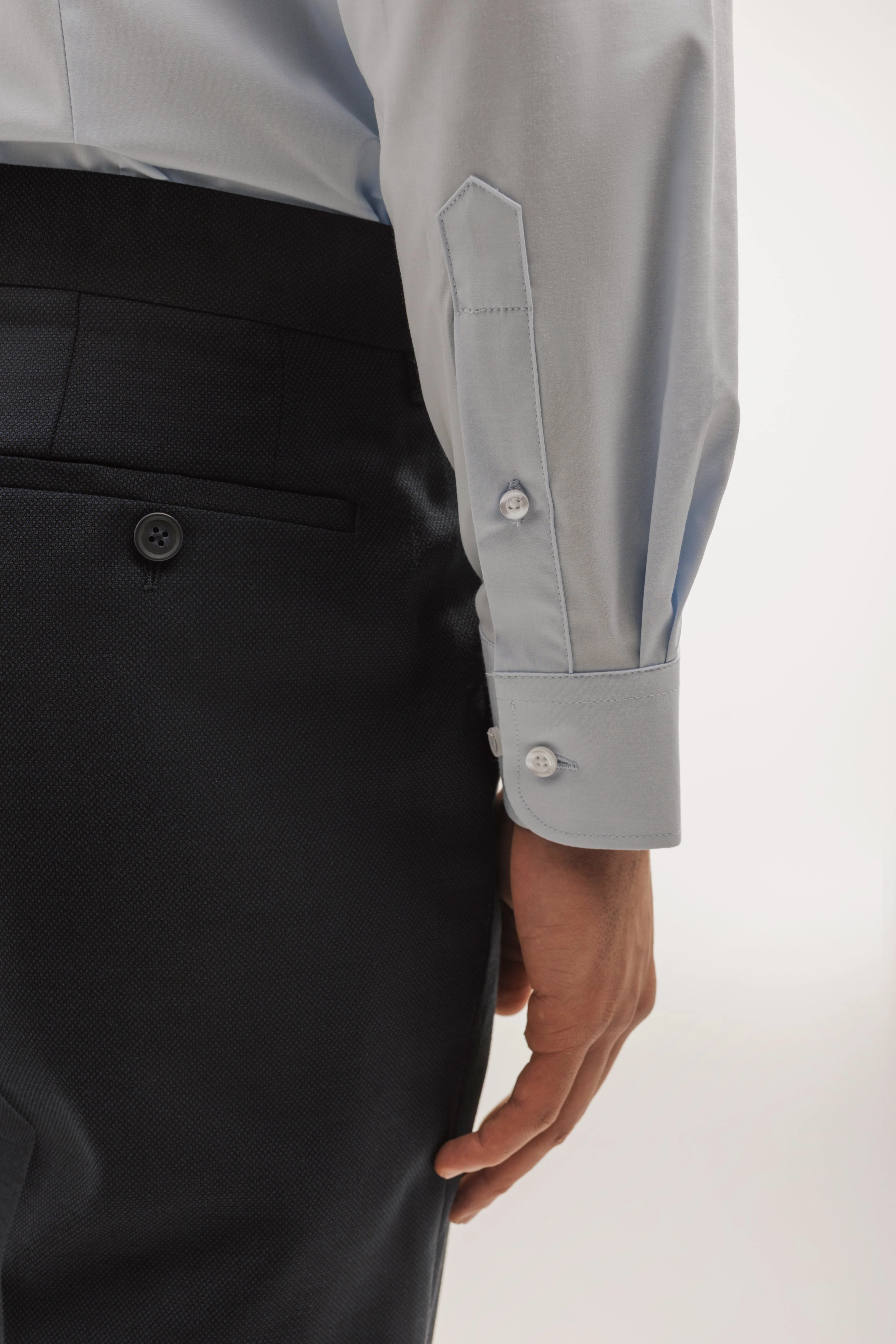 Pantalón traje lana slim fit falso liso - Image 7