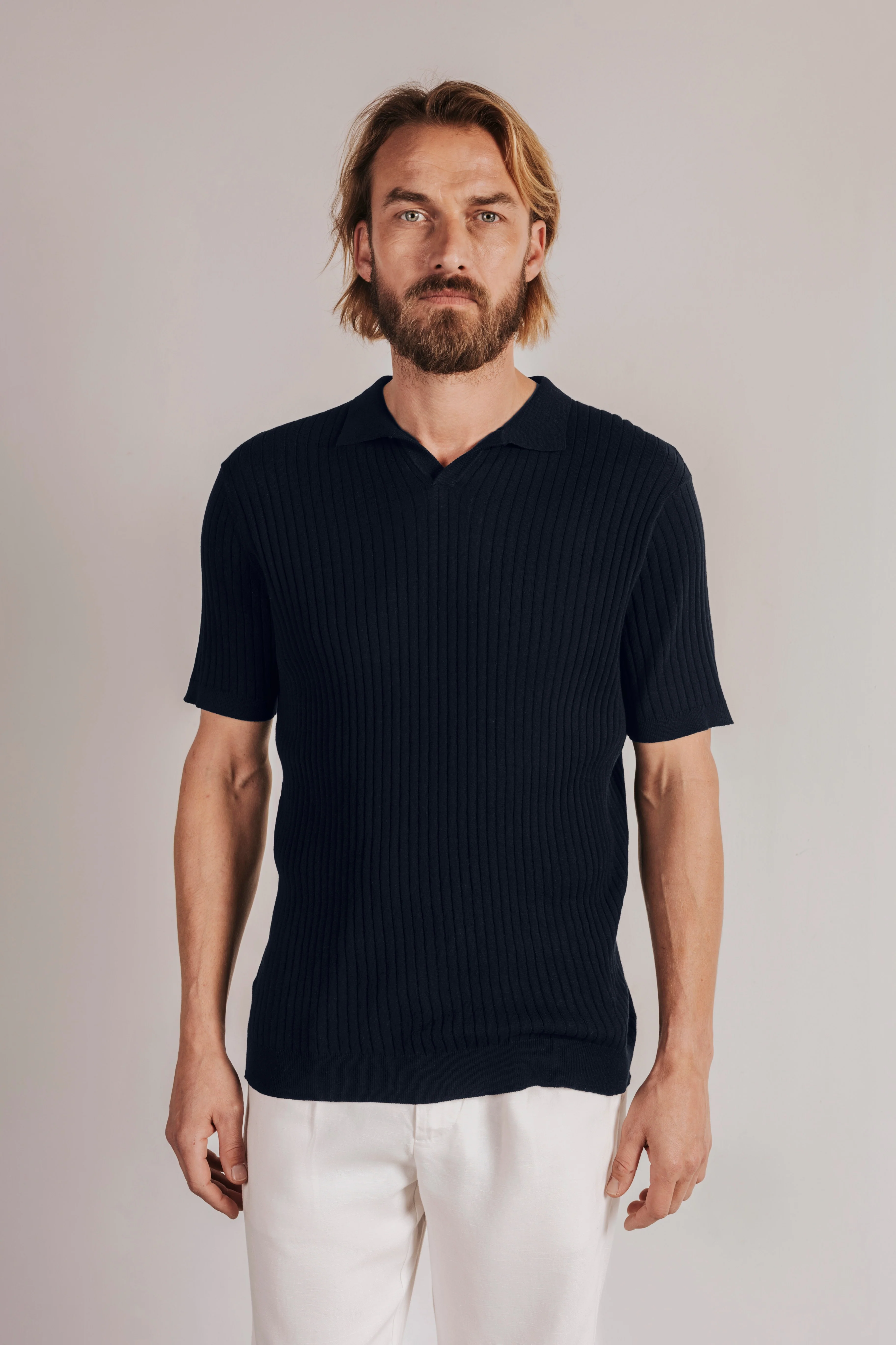 Polo tricot canalé - Image 2