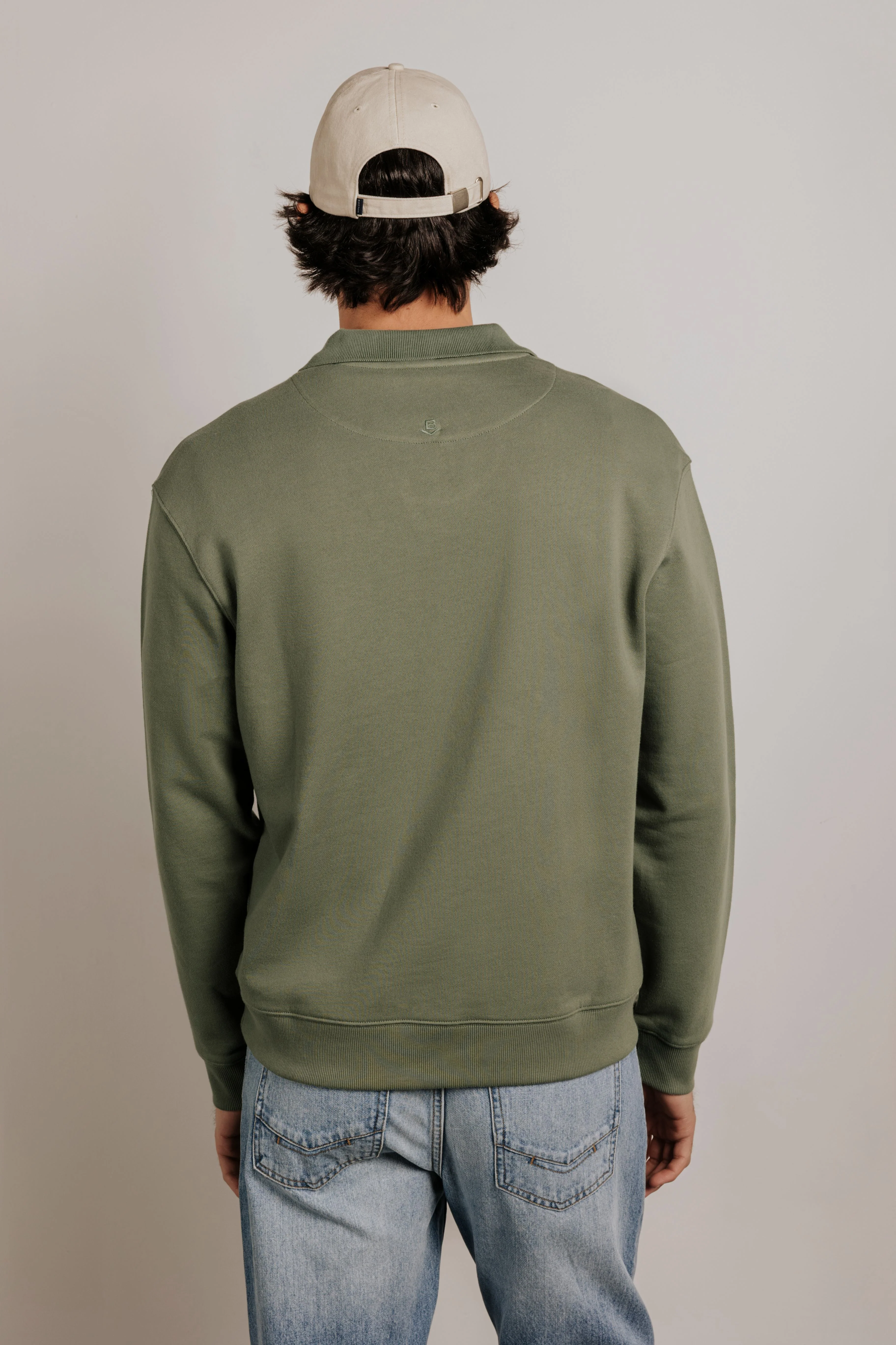 Sudadera regular fit cuello polo - Image 3