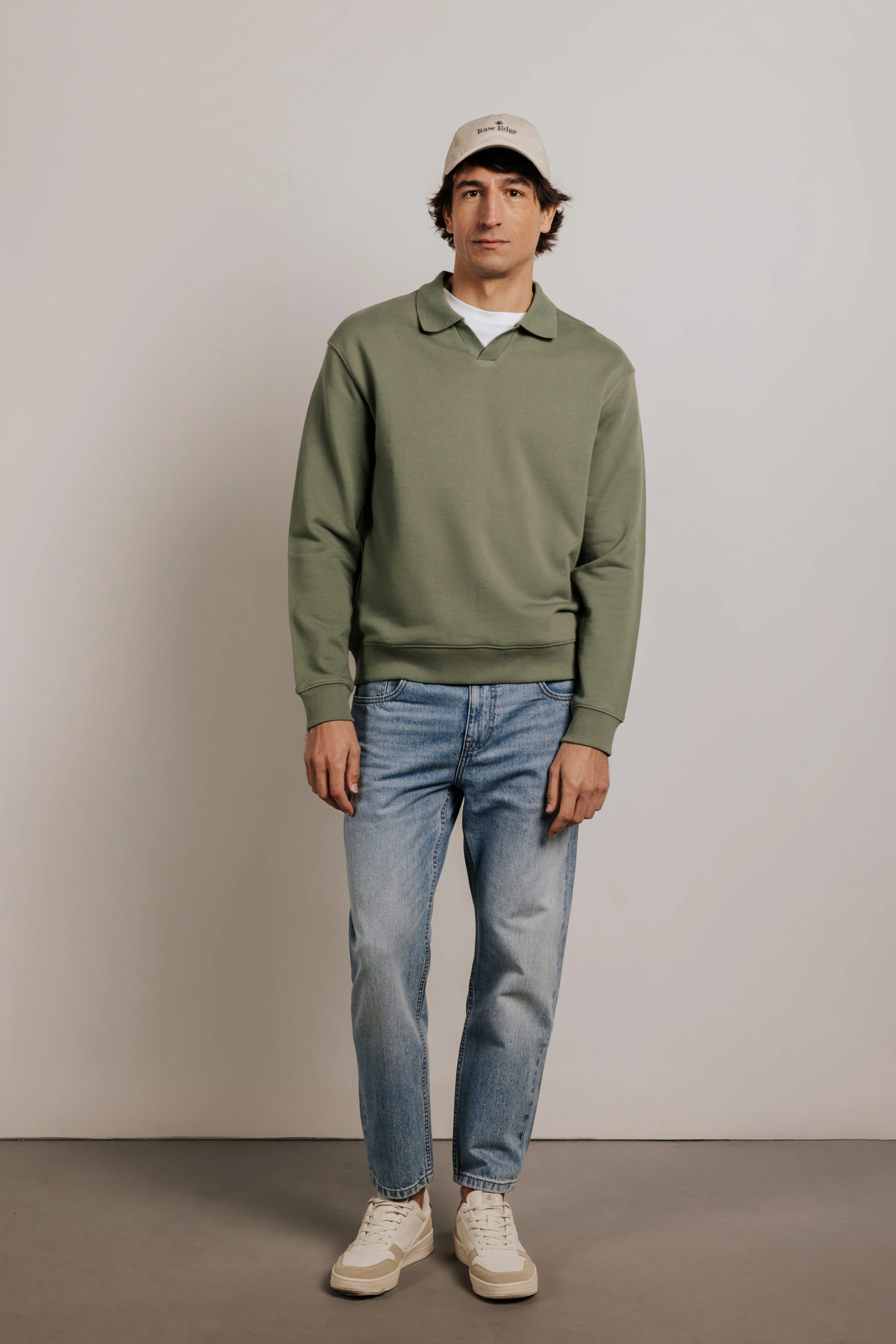 Sudadera regular fit cuello polo - Image 4
